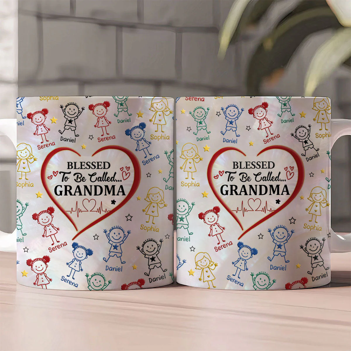 Blessed To Be Called Grandma - Personalized Ceramic Coffee Mug - Christian Gift For Grandma BA01 - Image 2
