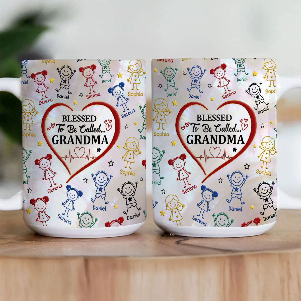 Blessed To Be Called Grandma - Personalized Ceramic Coffee Mug - Christian Gift For Grandma BA01 - Image 3