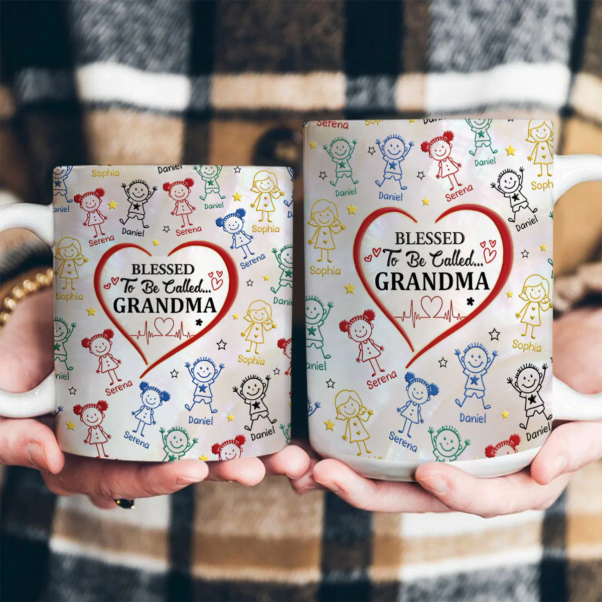 Blessed To Be Called Grandma - Personalized Ceramic Coffee Mug - Christian Gift For Grandma BA01 - Image 4