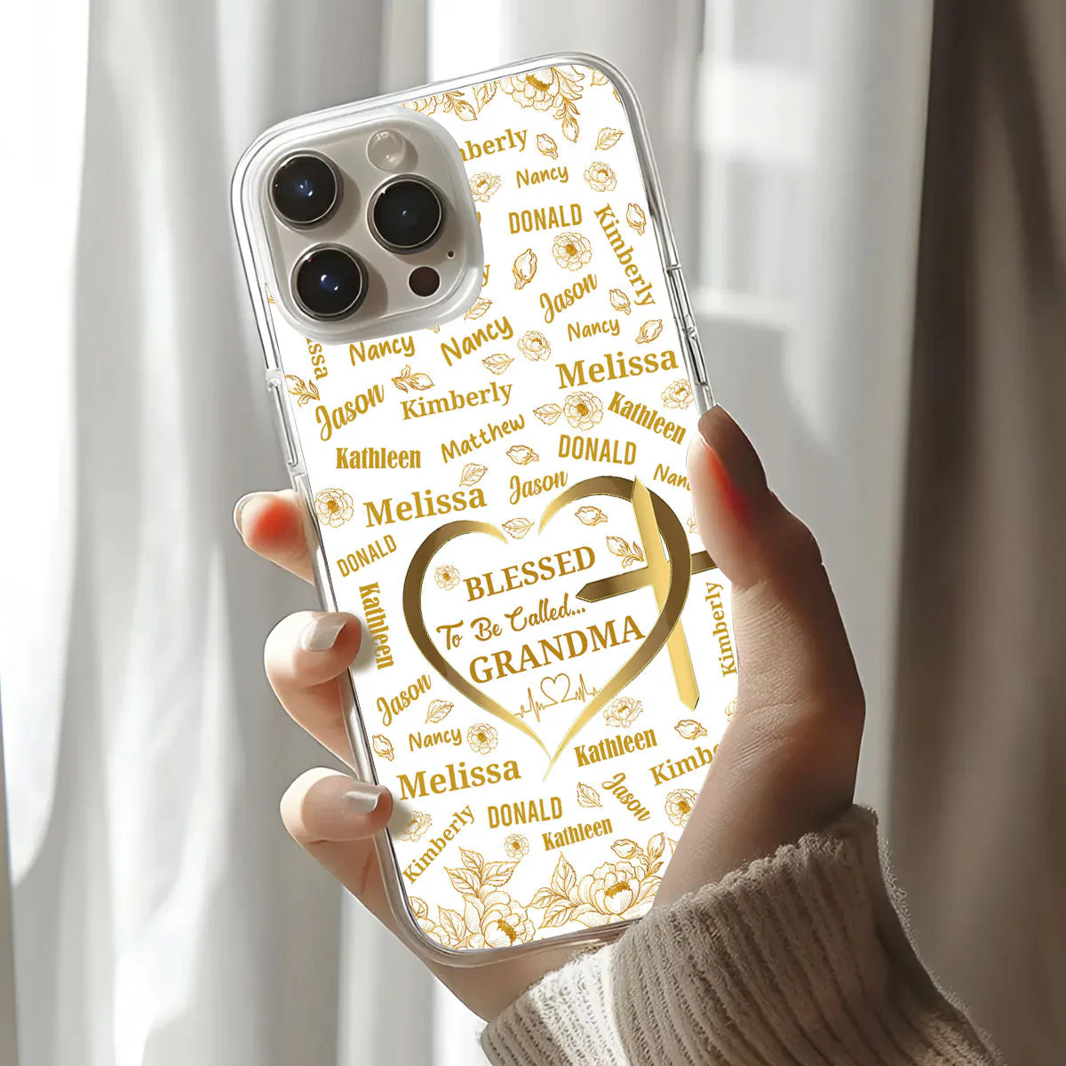 Blessed To Be Called Grandma- Personalized Phone Case - Christians Gift For Grandma BA01 - Image 3