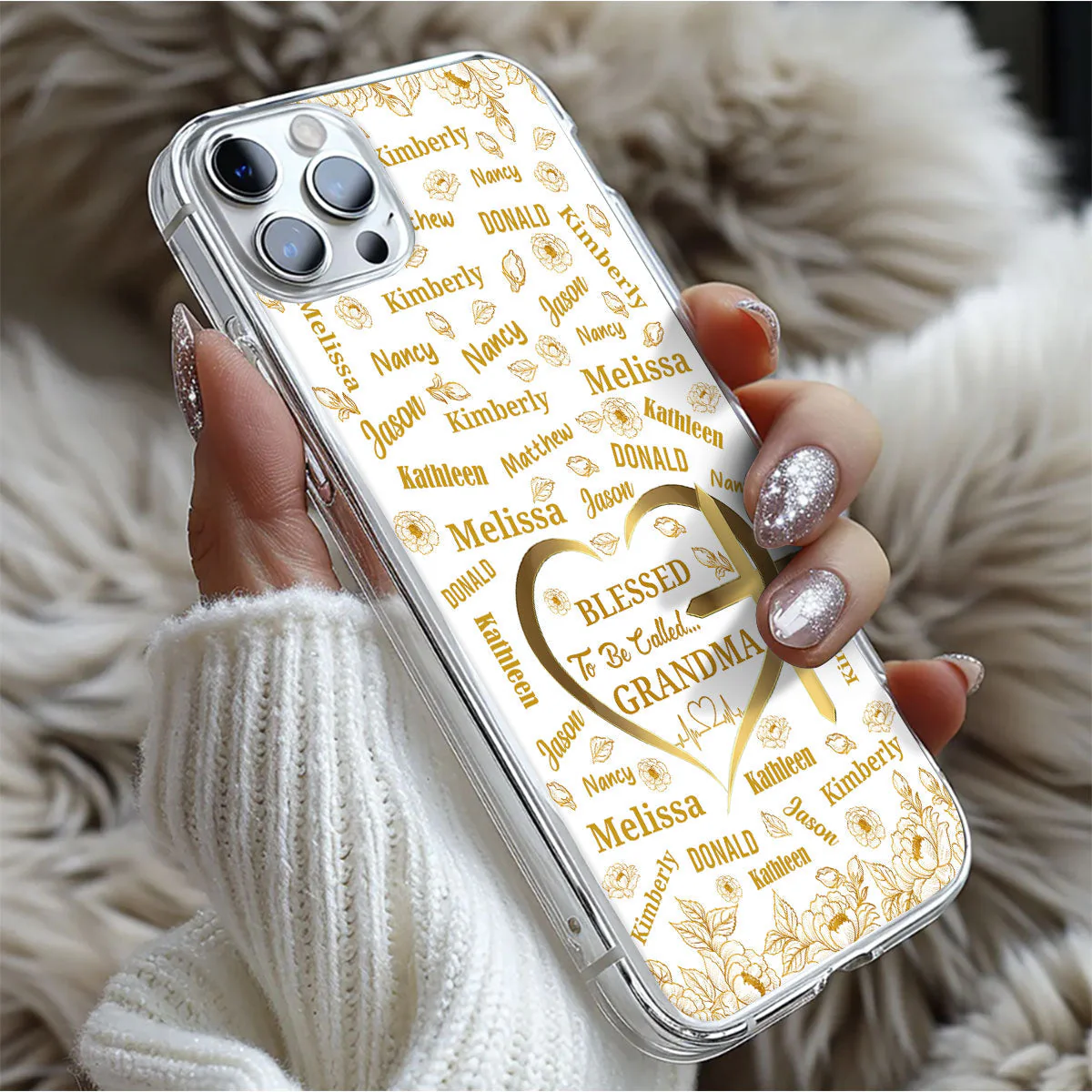 Blessed To Be Called Grandma- Personalized Phone Case - Christians Gift For Grandma BA01 - Image 5