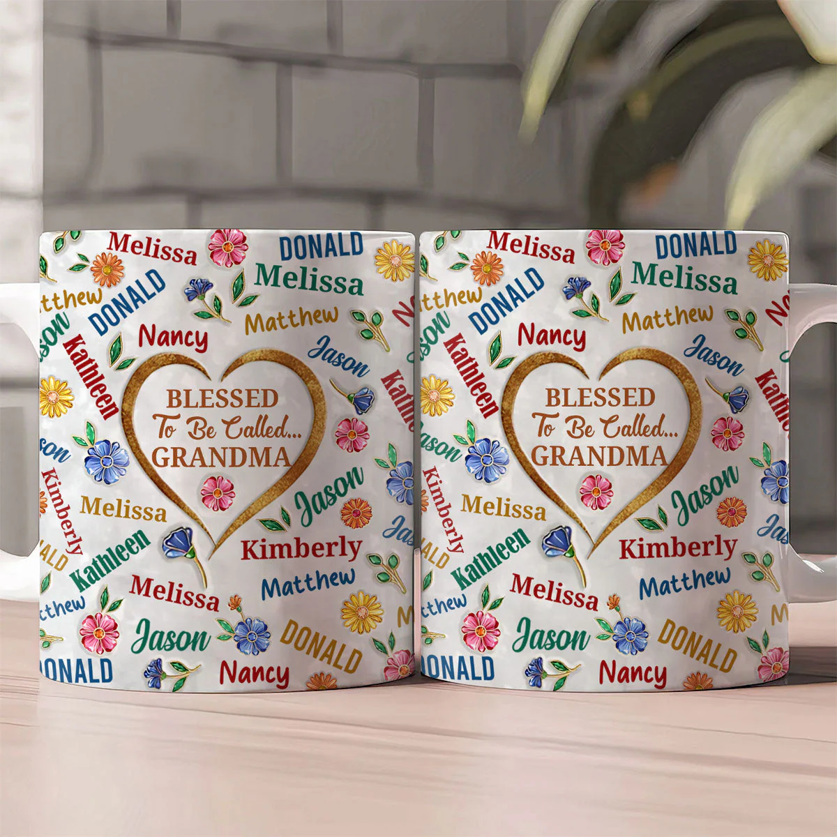 Blessed To Be Called Grandma -Personalized Mug - Christian Gift For Grandma BA01 - Image 2