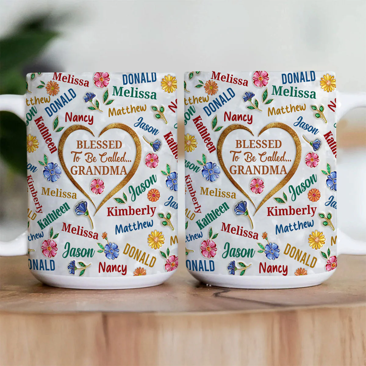 Blessed To Be Called Grandma -Personalized Mug - Christian Gift For Grandma BA01 - Image 3