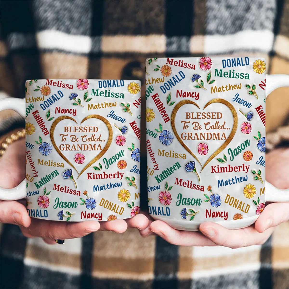 Blessed To Be Called Grandma -Personalized Mug - Christian Gift For Grandma BA01 - Image 4