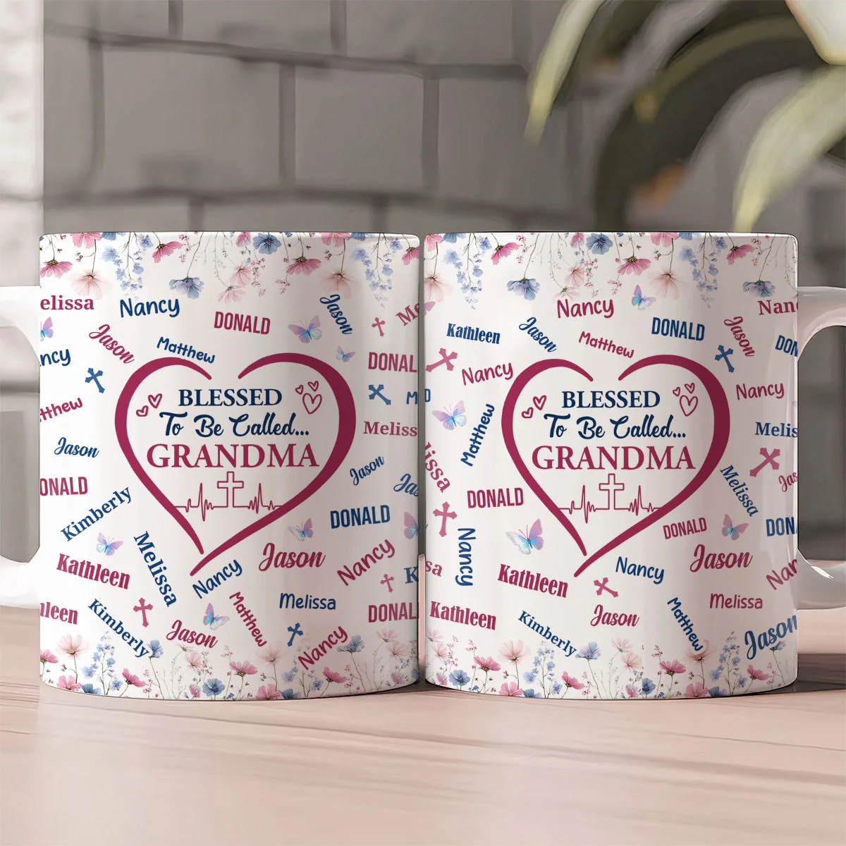 Blessed To Be Called Grandma -Personalized Mug - Christian Gift For Grandma BA01 - Image 2