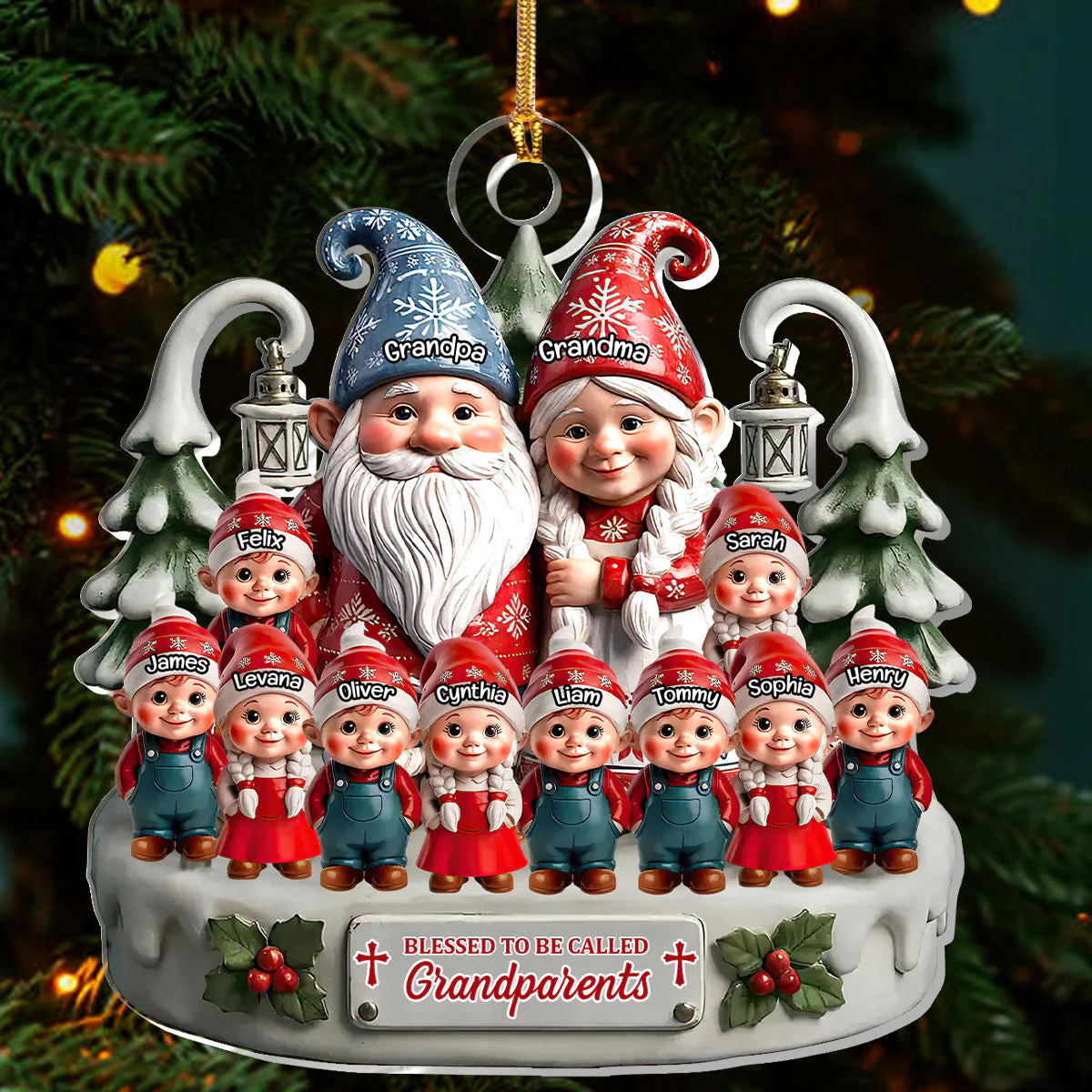 Blessed To Be Called Grandparents - Personalized Acrylic Ornament - Gift For Christmas TD118 - Image 3