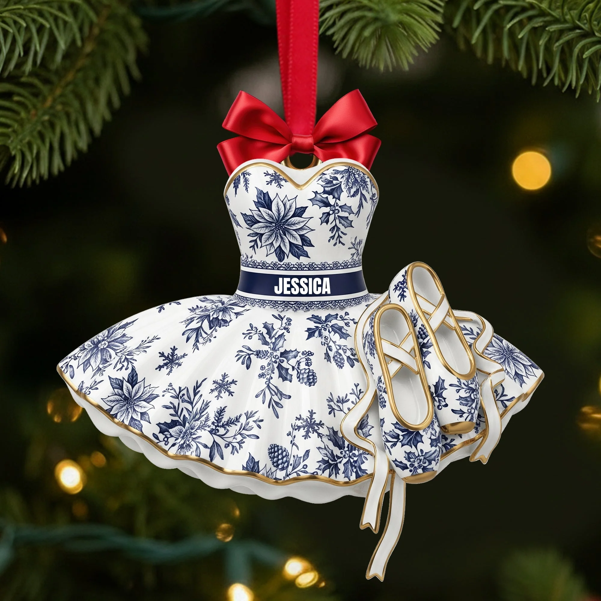 Blooming Ballet Dress - Personalized Acrylic Ornament - Christmas Gift For Her, Ballerina HH01 - Image 2