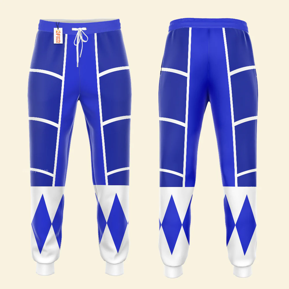 Blue Mighty Morphin Power Ranger Cosplay C2 - Hoodie Set, Sweatshirt, Sweatpants PRHS95 - Image 7