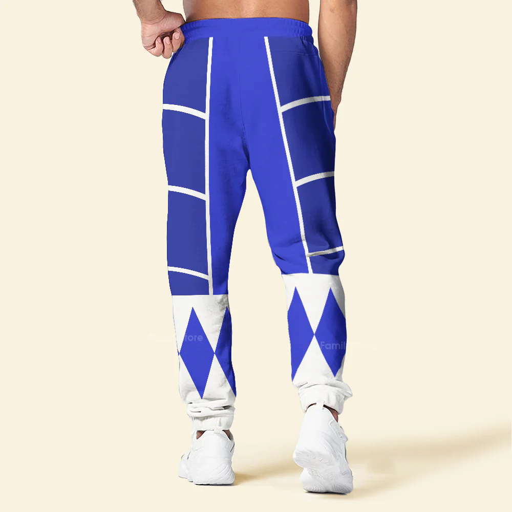 Blue Mighty Morphin Power Ranger Cosplay C2 - Hoodie Set, Sweatshirt, Sweatpants PRHS95 - Image 9