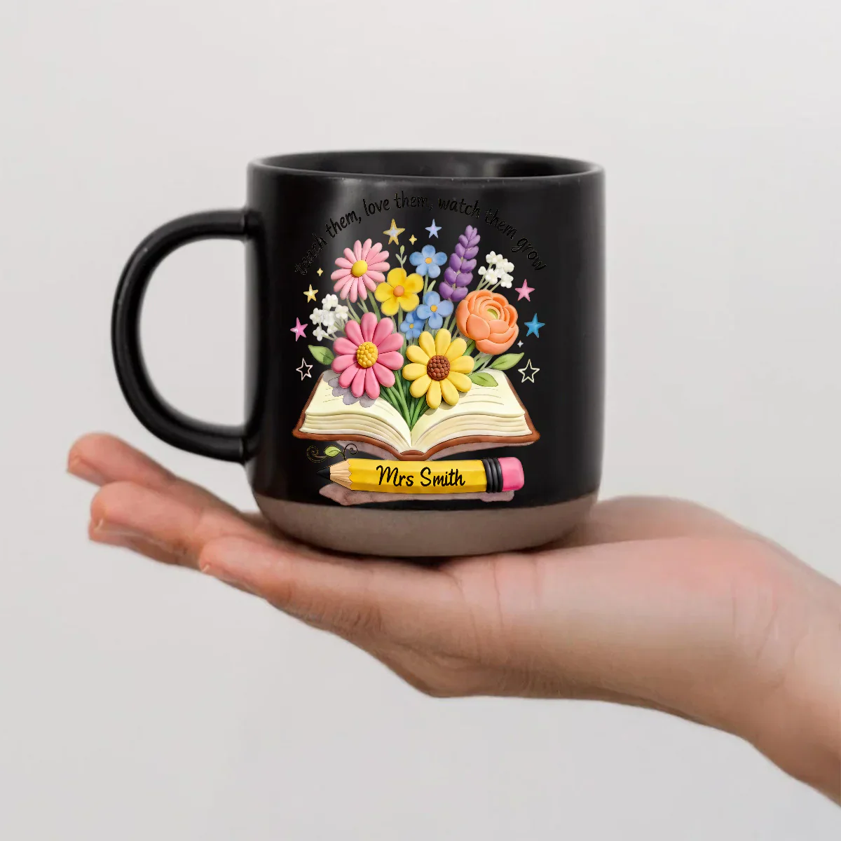 Boho Kraft - Personalized Pottery Mug - Gift For Teachers - Image 3