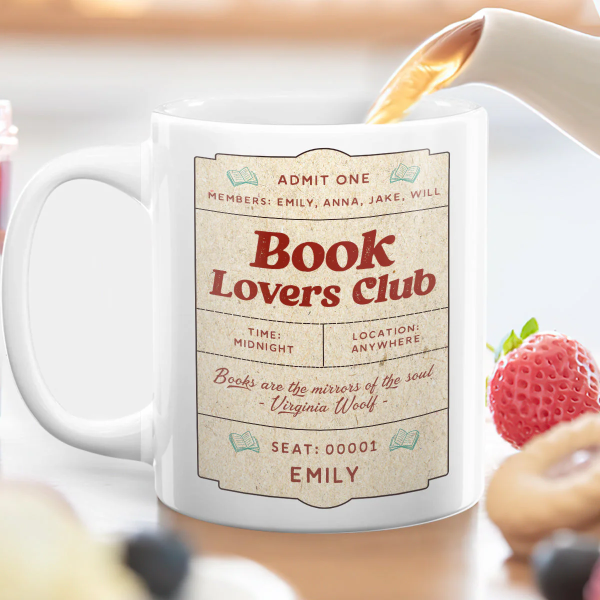 Book Lovers Club - Personalized Ceramic Mug - Gift For Book Lovers HH01 - Image 6