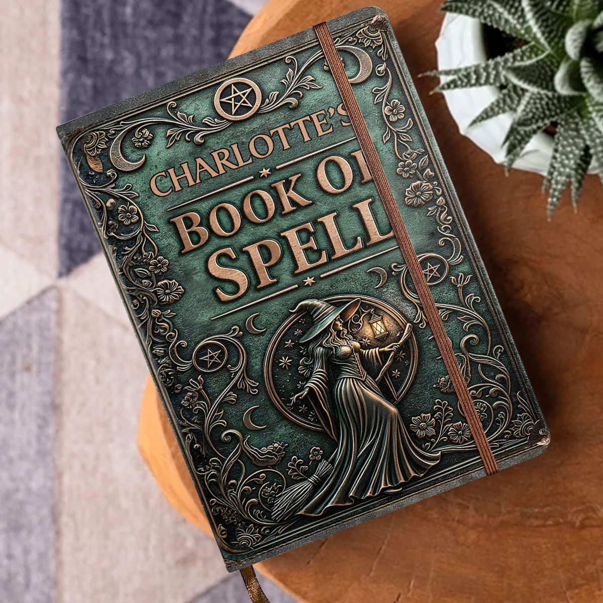 Book Of Spell - Personalized Leather Cover Notebook - Gift For Book Lovers, Readers HH01 - Image 3