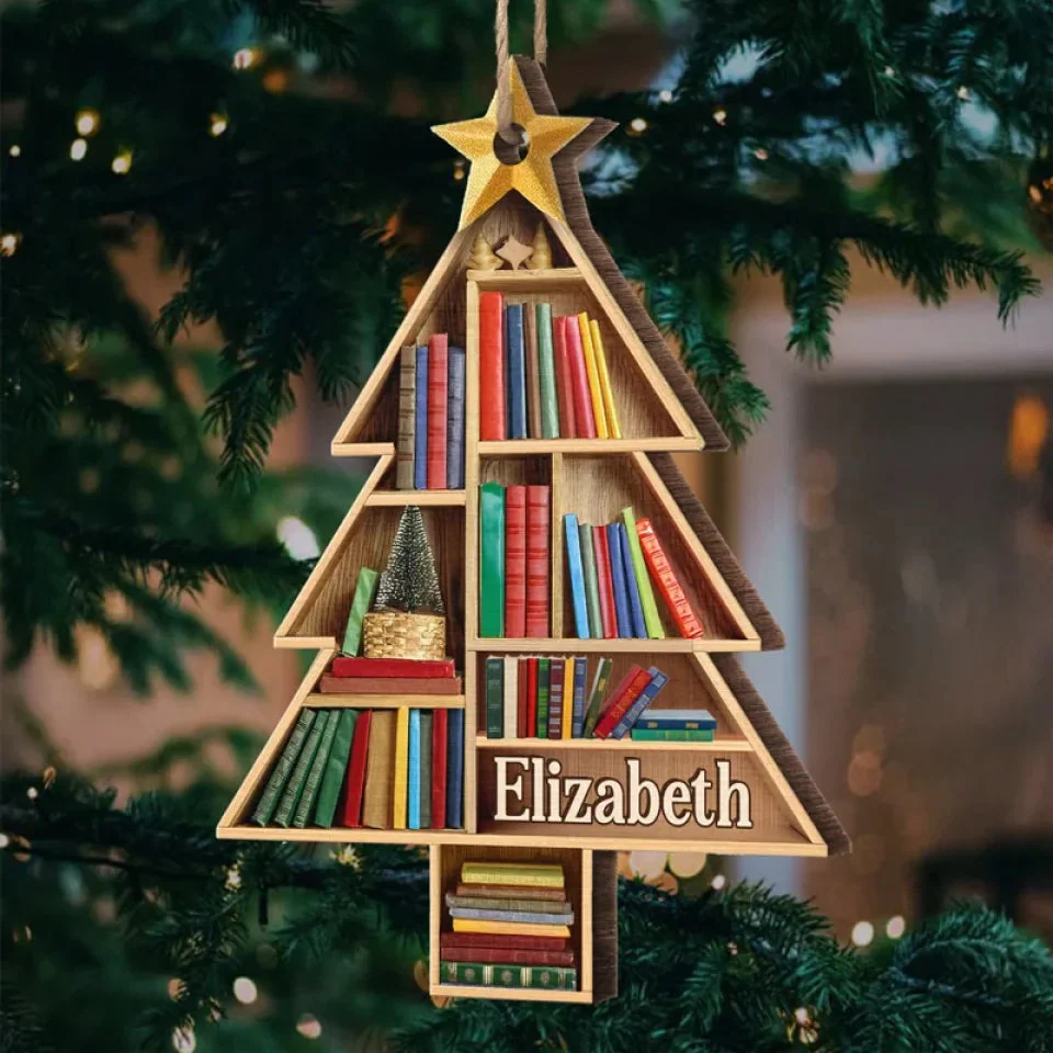 Books Are The Mirrors Of The Soul - Personalized Wood Ornament - Christmas Gift For Book Lovers - NH96 - Image 2