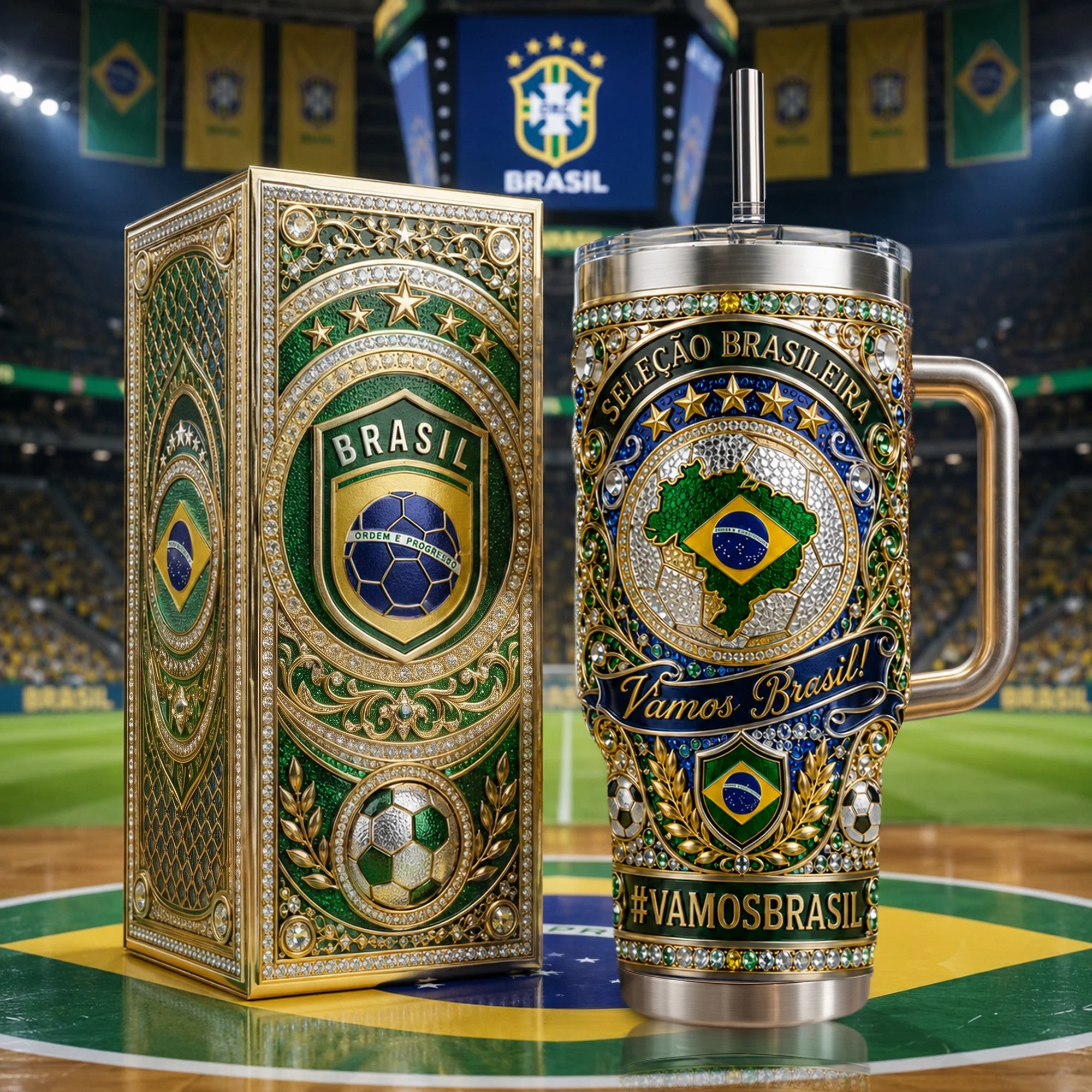 Brazil Soccer Championship 2026 Tumbler With Straw - Gift For Sport Lovers