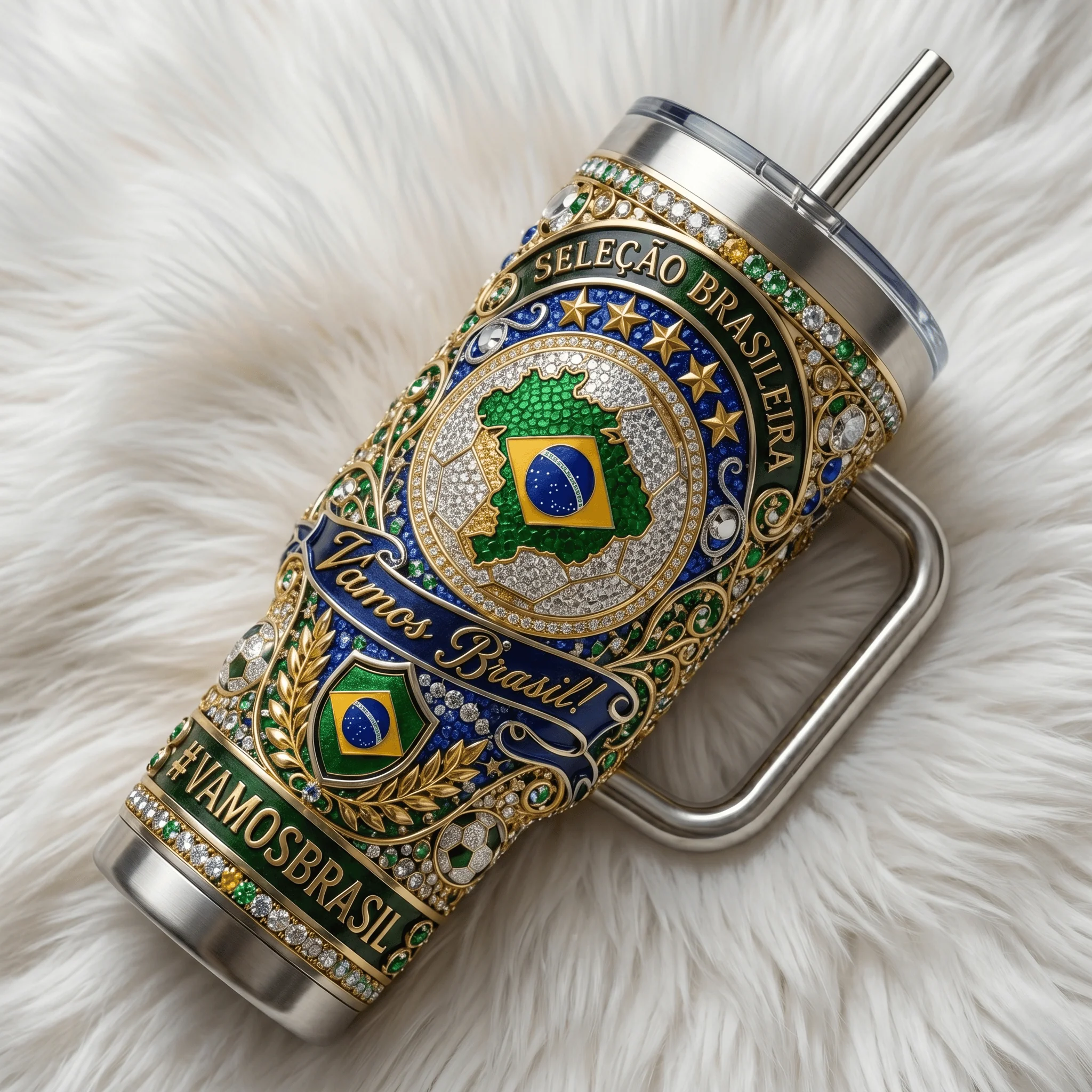 Brazil Soccer Championship 2026 Tumbler With Straw - Gift For Sport Lovers - Image 2