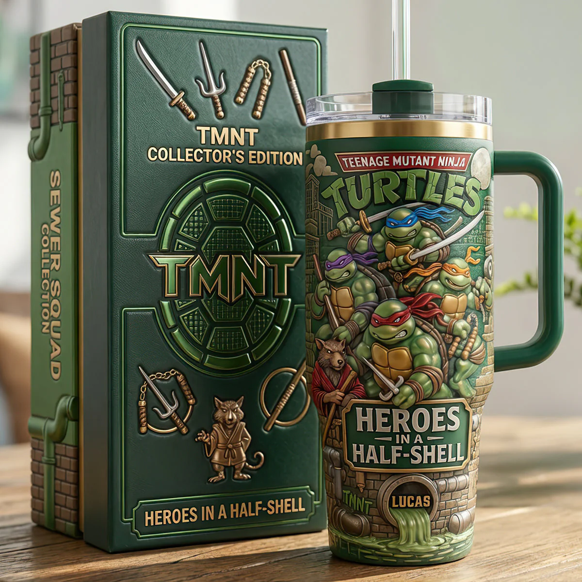 Break Out Sewer - Personalized Tumbler With Handle - Gift For Movie Fans