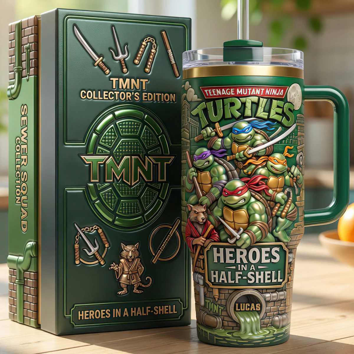 Break Out Sewer - Personalized Tumbler With Handle - Gift For Movie Fans - Image 3