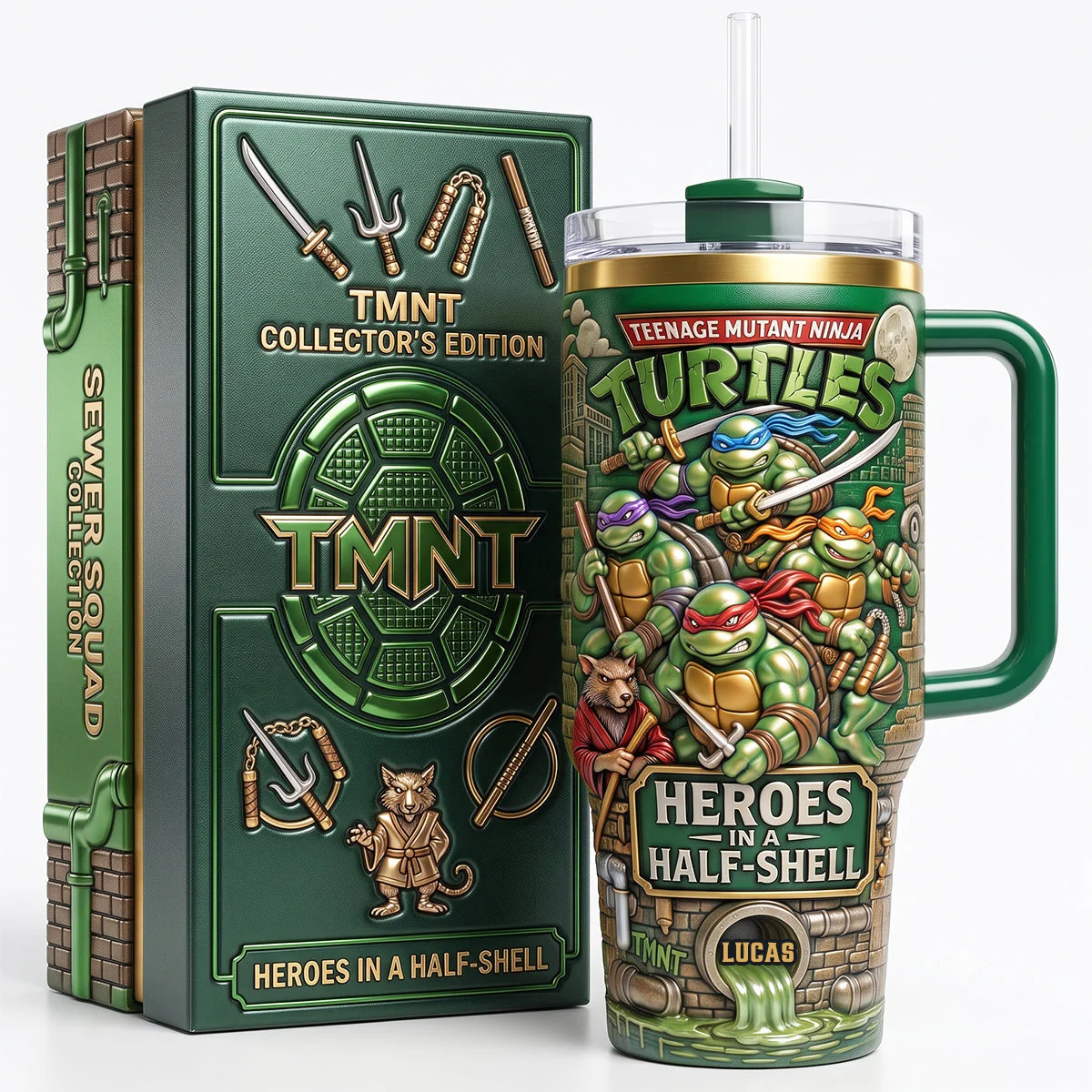 Break Out Sewer - Personalized Tumbler With Handle - Gift For Movie Fans - Image 4