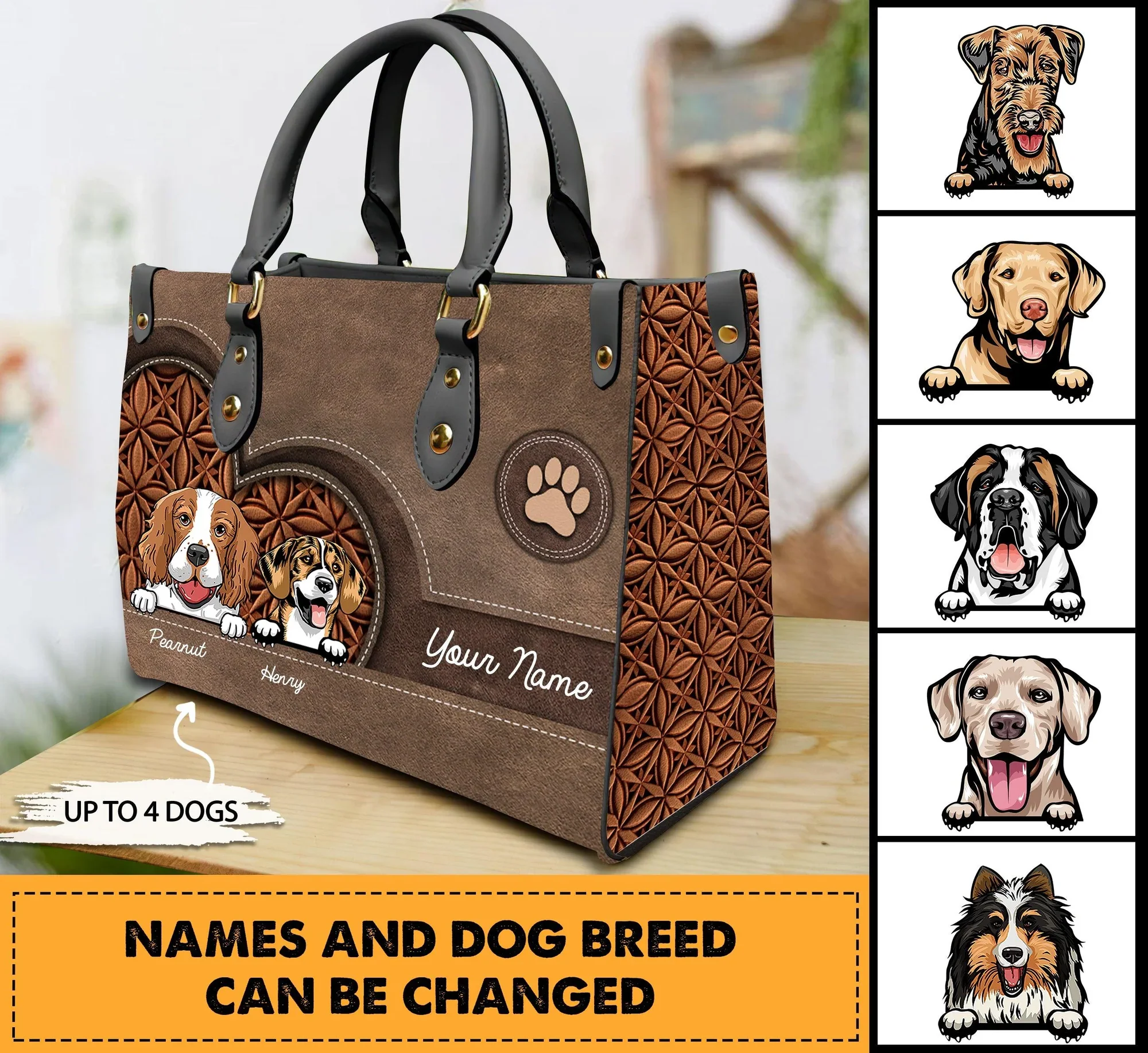 Bring My Pet Anywhere - Personalized Leather Handbag - Gift for Dog Lovers, Dog Mom | CLP13 NH96