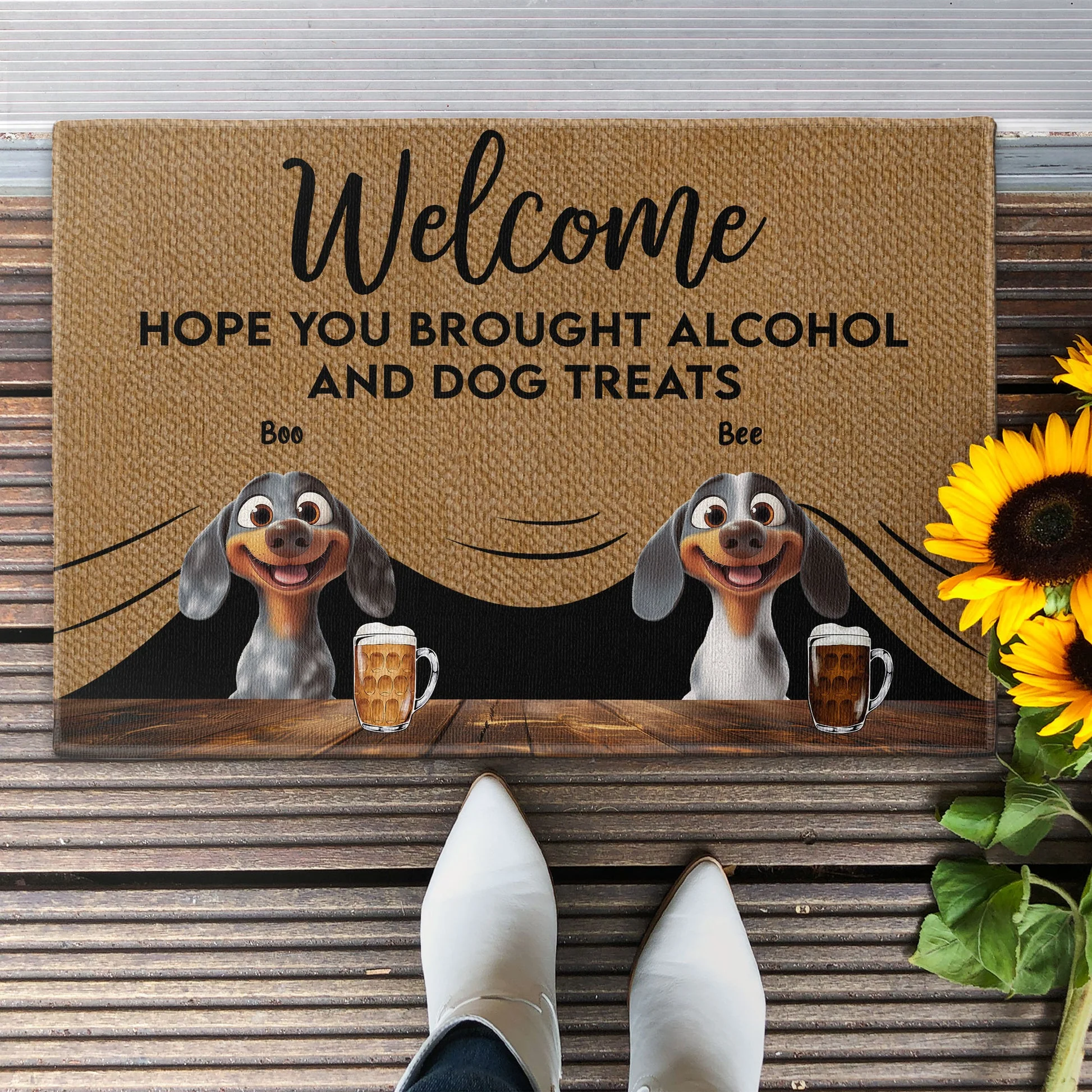 Brought Alcohol And Dog Treats - Personalized Doormat - Gift for Pet Owners, Pet Lovers, Dog Mom, Dog Dad | CLP15 NH96 - Image 4