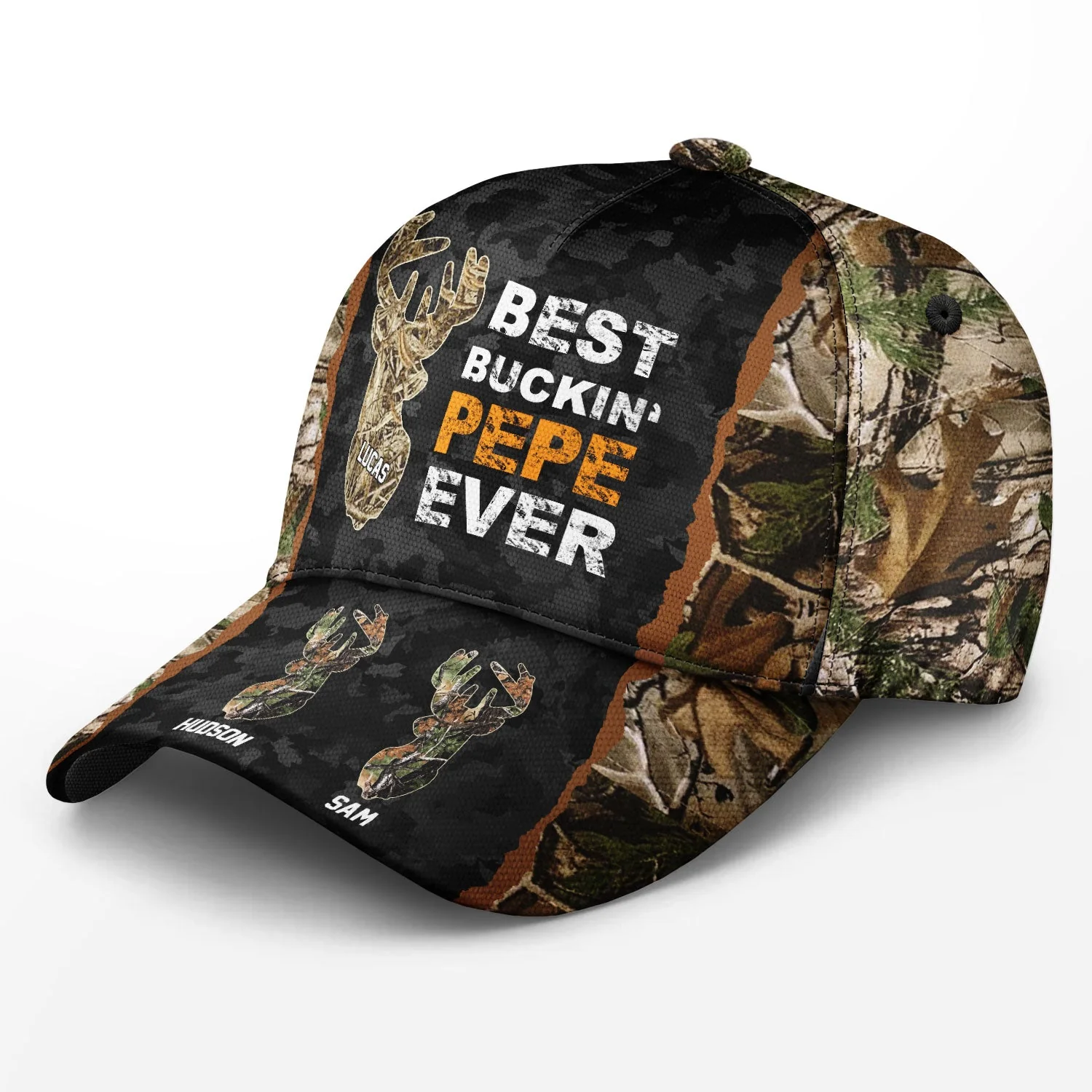 Bucking Dad Grandpa Hunting - Personalized Classic Cap - Gift For Dad, Father's Day | NA94 - Image 2