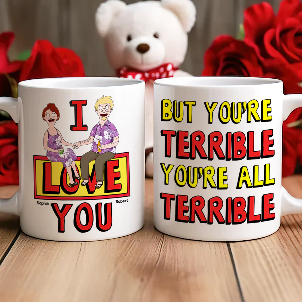 Burger Couple Funny- Personalized Mug - Gift For Couple, Husband Wife, Anniversary | CL55 - Image 4