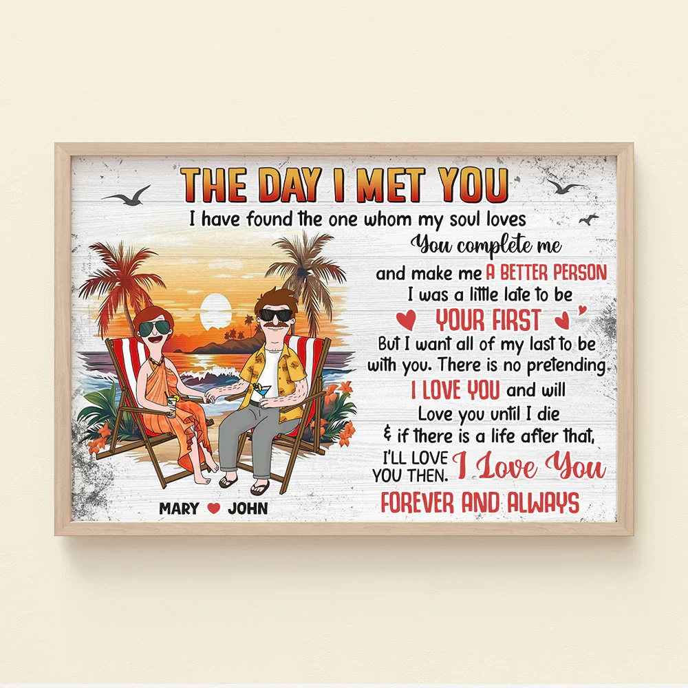 Burger Couple I Love You Forever - Personalized Poster Canvas - Gift For Couple, Husband Wife, Summer Vacation | CL55 - Image 7