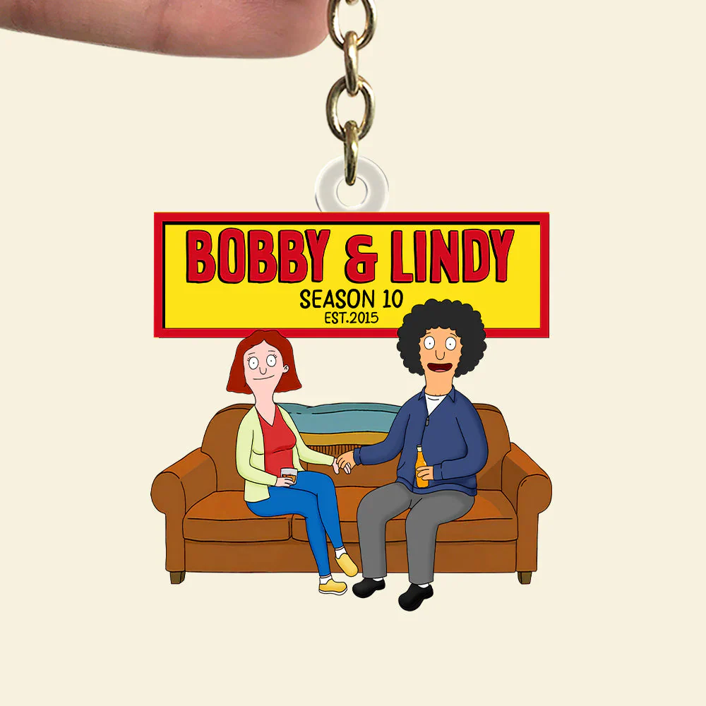 Burger Couple- Personalized Key Chain - Gift For Couple, Husband Wife, Anniversary | CL55 - Image 5