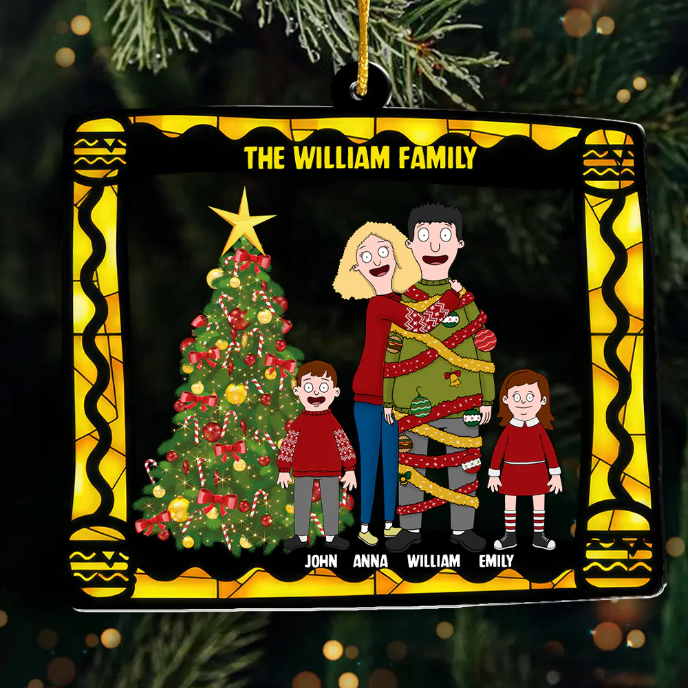 Burgers Merry Christmas - Personalized Acrylic Ornament - Gift For Family | CL56.Ver2 TD118