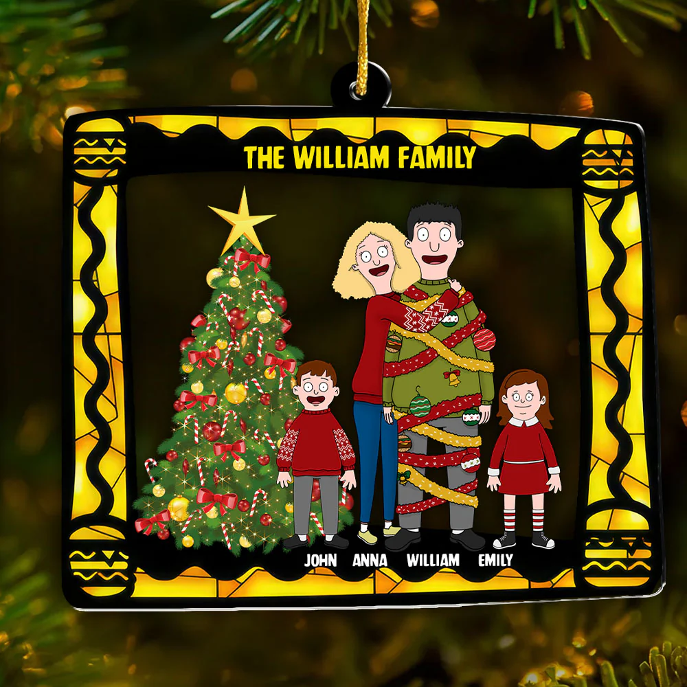 Burgers Merry Christmas - Personalized Acrylic Ornament - Gift For Family | CL56.Ver2 TD118 - Image 2