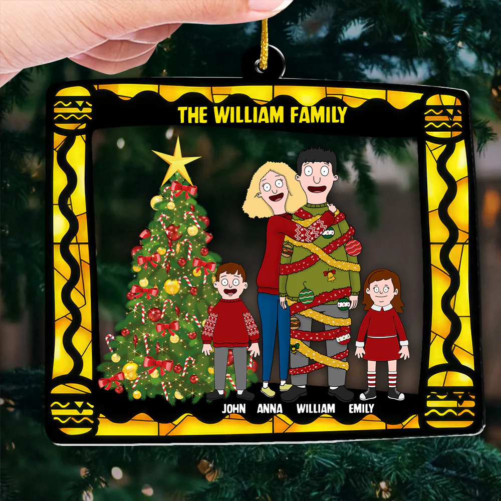 Burgers Merry Christmas - Personalized Acrylic Ornament - Gift For Family | CL56.Ver2 TD118 - Image 3