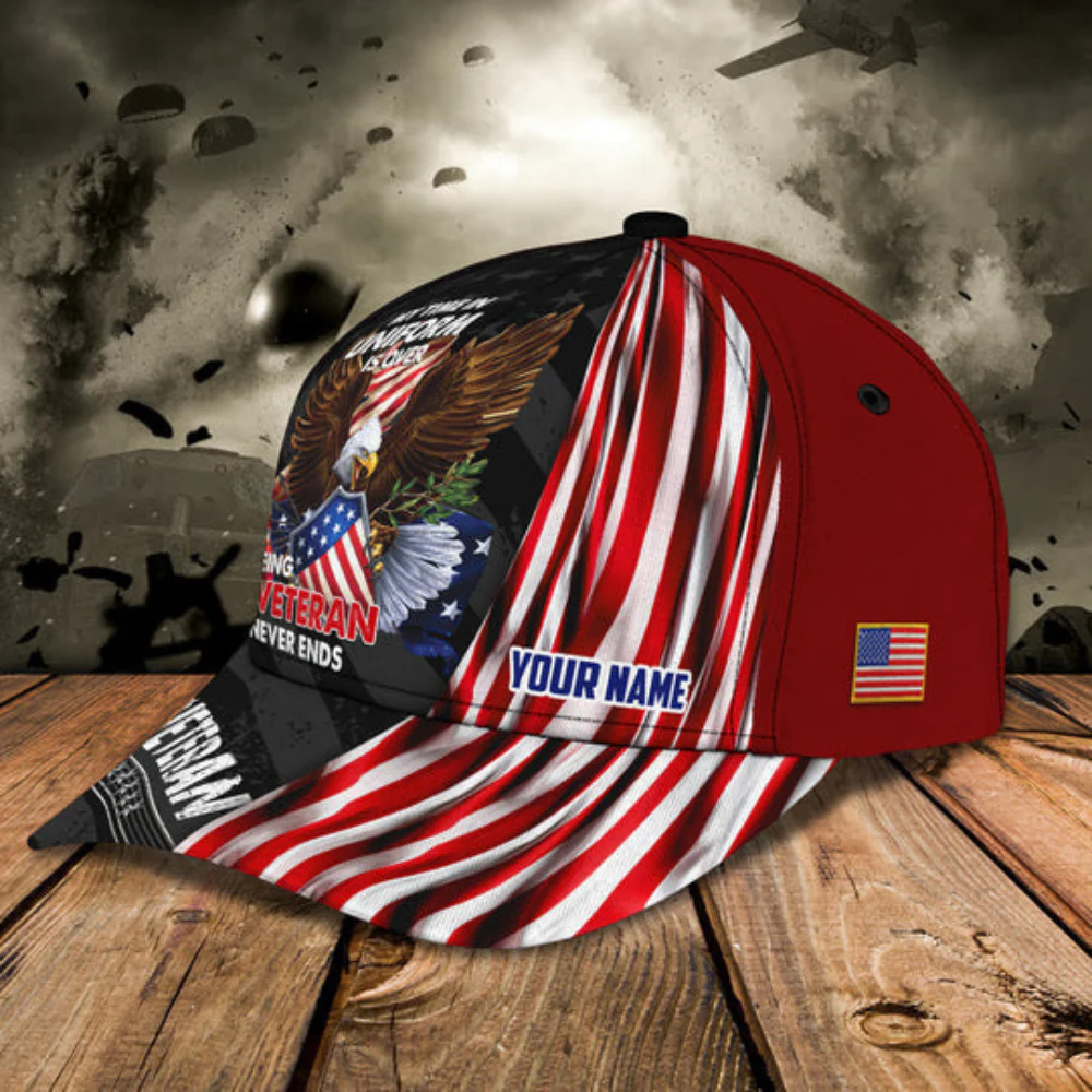 But Being A Veteran Never Ends - Personalized Classic Cap - Patriotic Gift For Veterans | HN02 - Image 3