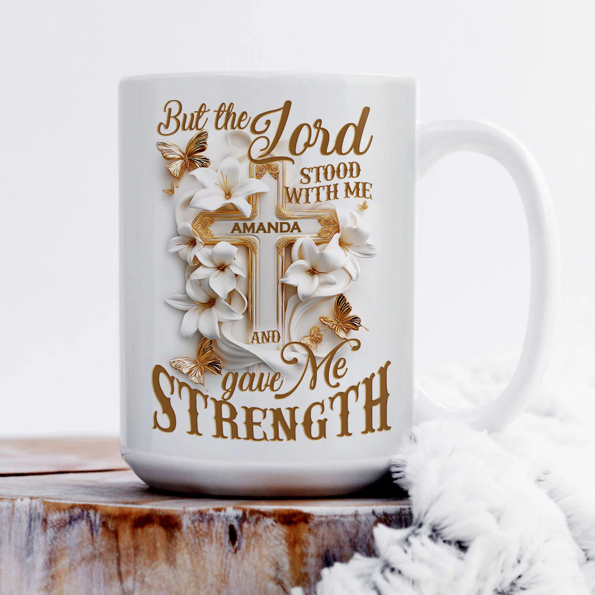 But The Lord Stood With Me And Gave Me Strength - Personalized Mug - Christian Gift For Her BA01 - Image 3