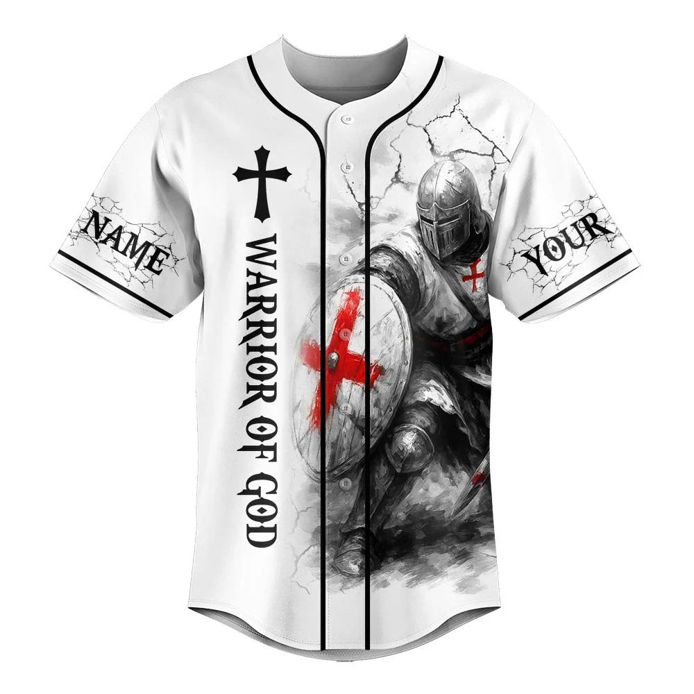 By My God I Can Leap Over A Wall Custom Name Baseball Jersey - Christant Gift For Him - Image 2