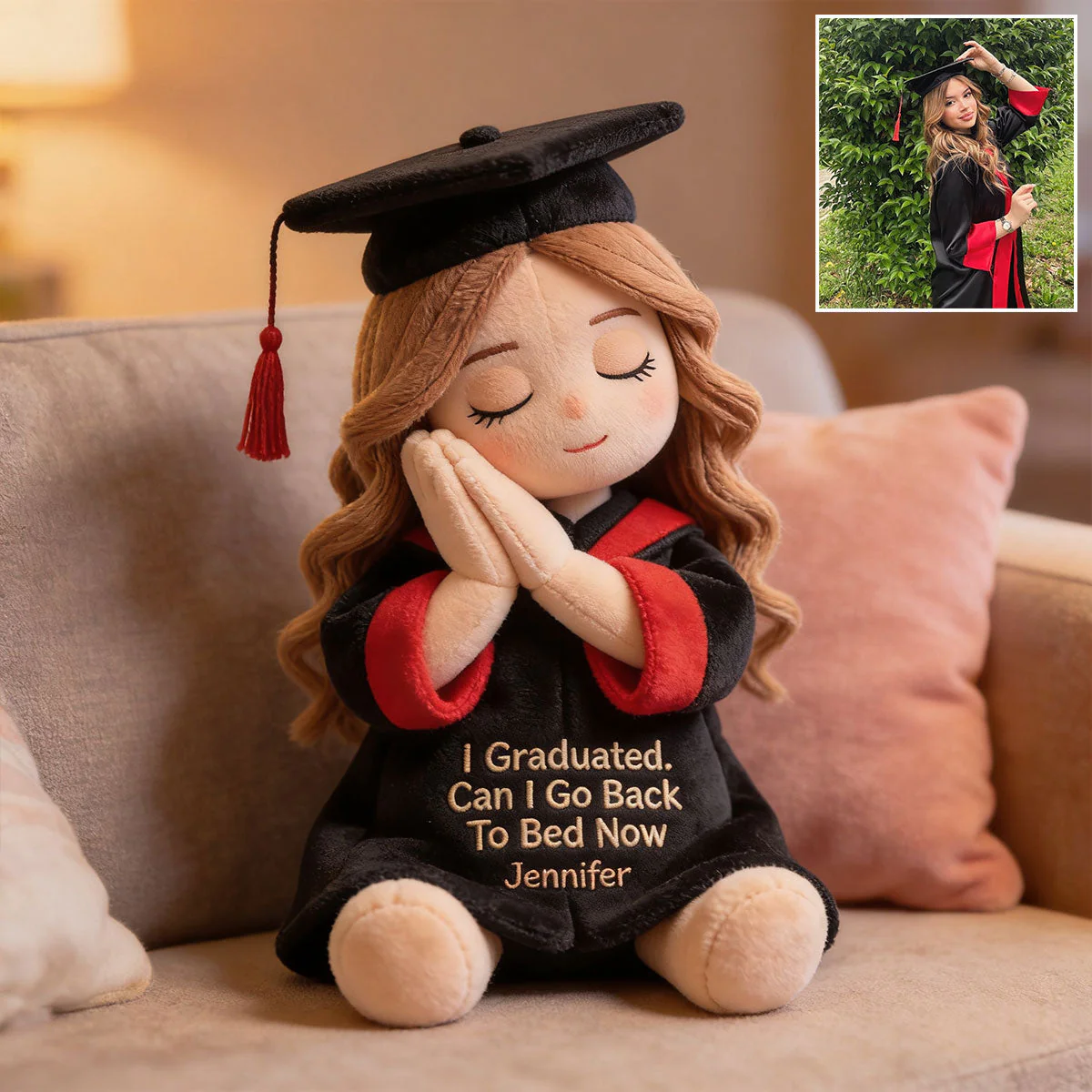 Can I Go To Bed Now - Personalized Pillow - Gift For Graduates