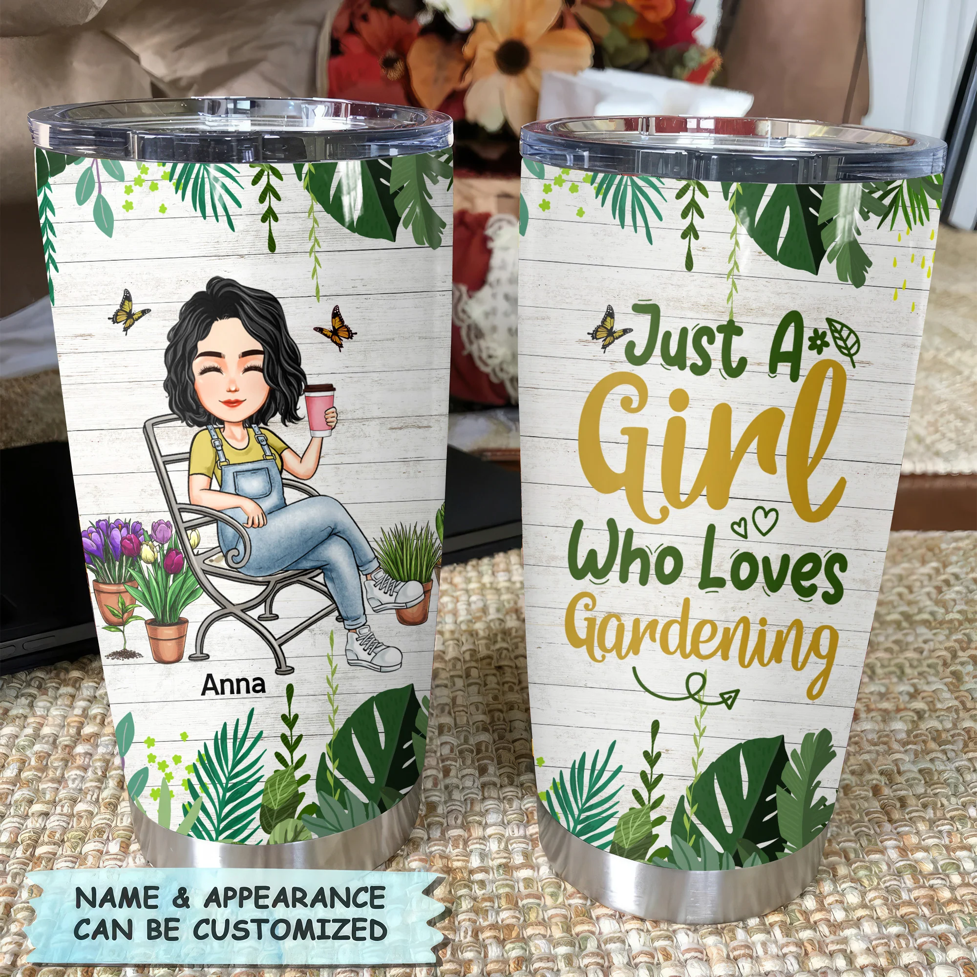 Can Sit In My Garden All Day - Personalized Stainless Steel Tumbler - Gift For Mom, Mother's Day, Gardening Lovers | GR21 NA94 - Image 2