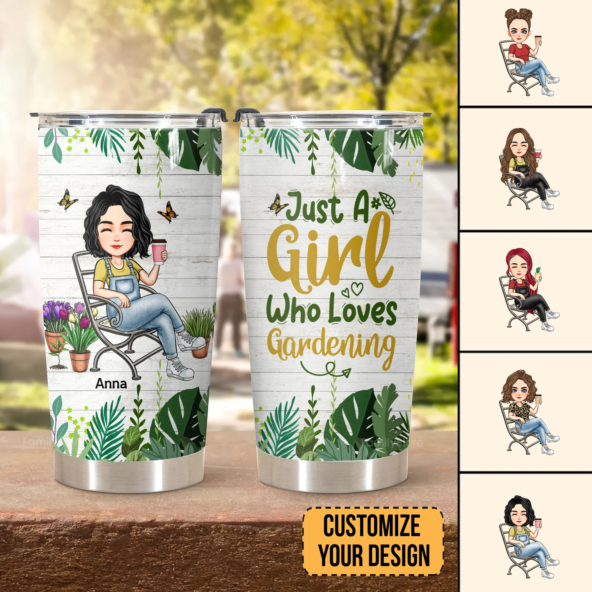 Can Sit In My Garden All Day - Personalized Stainless Steel Tumbler - Gift For Mom, Mother's Day, Gardening Lovers | GR21 NA94 - Image 4