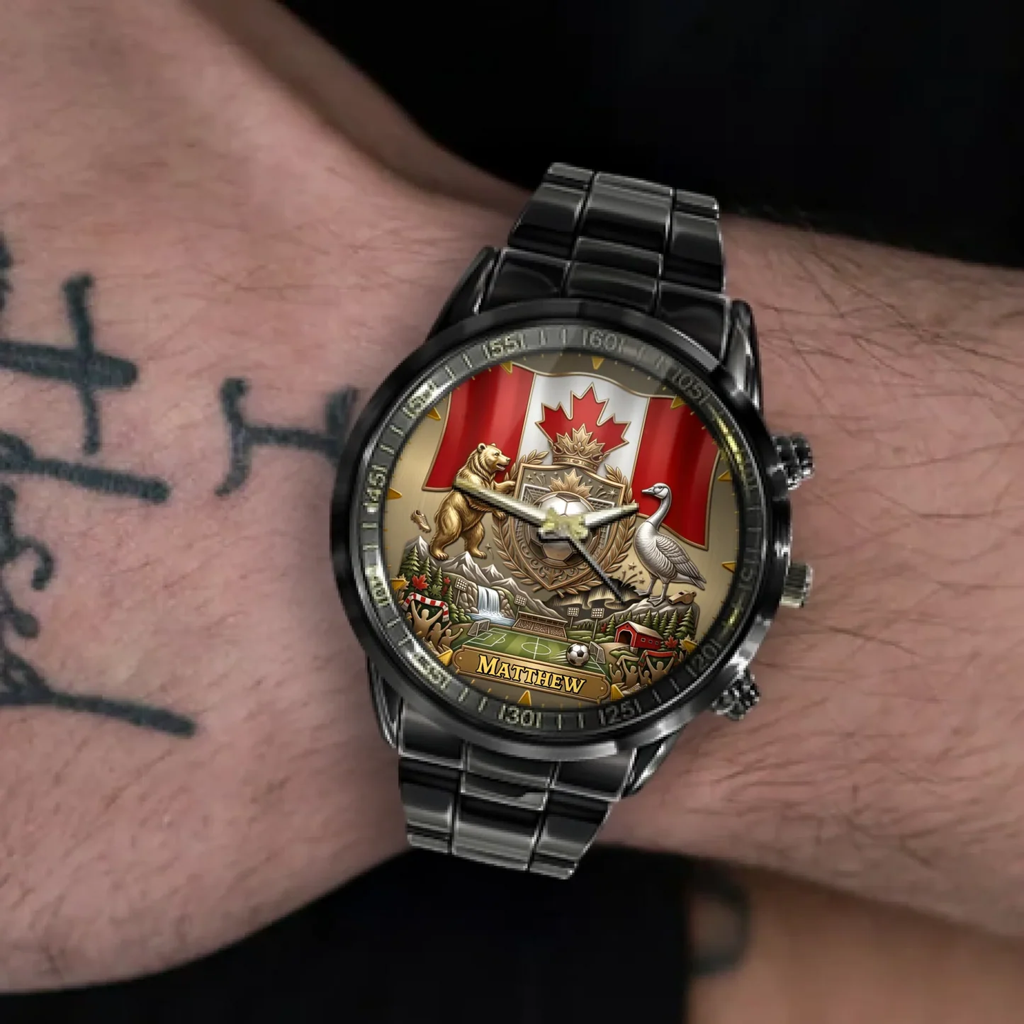 Cananda Soccer Championship 2026 - Personalized Hand Watch - Gift For Sport Lovers - Image 4