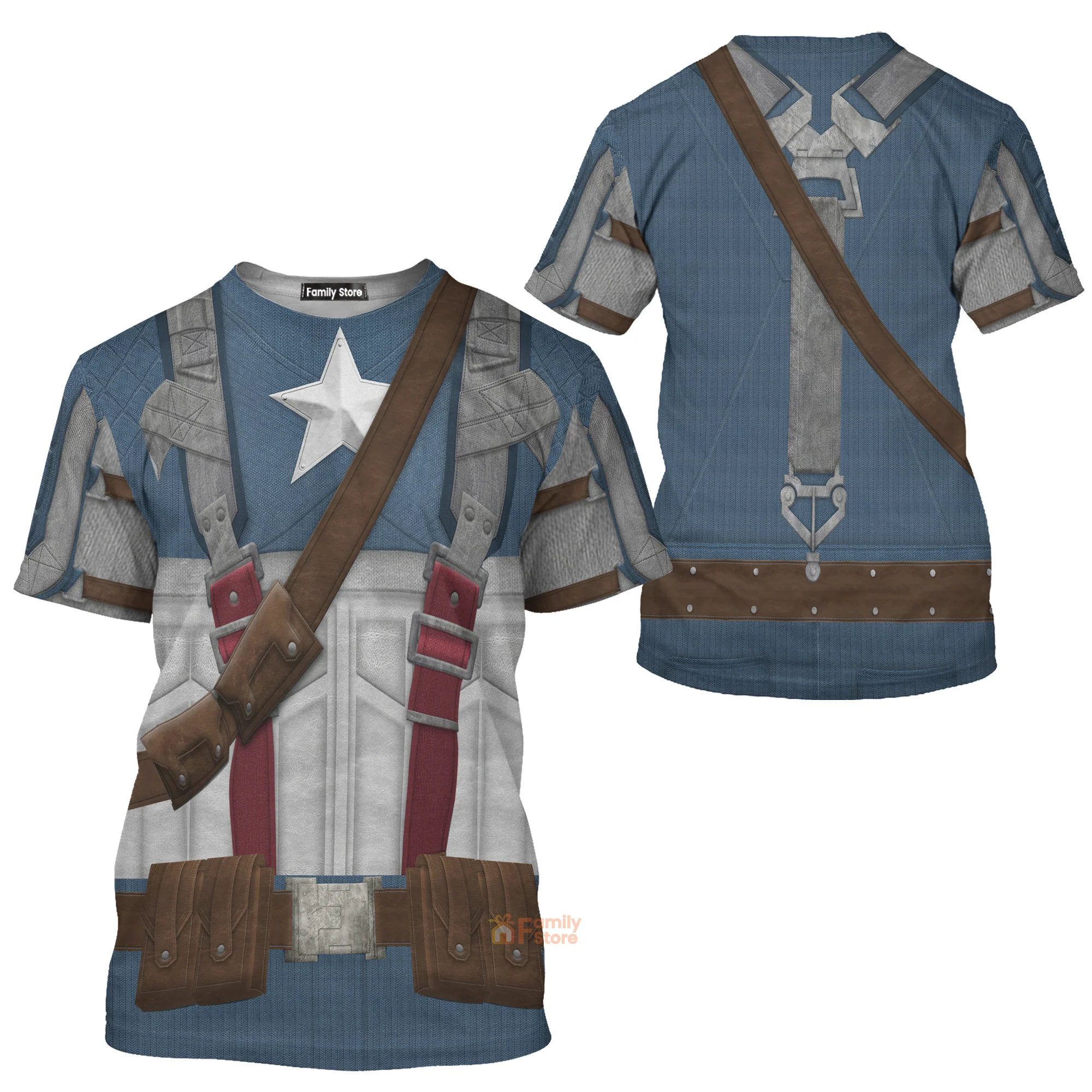 Captain America The First Avenger Costume - 3D TShirt - Image 3