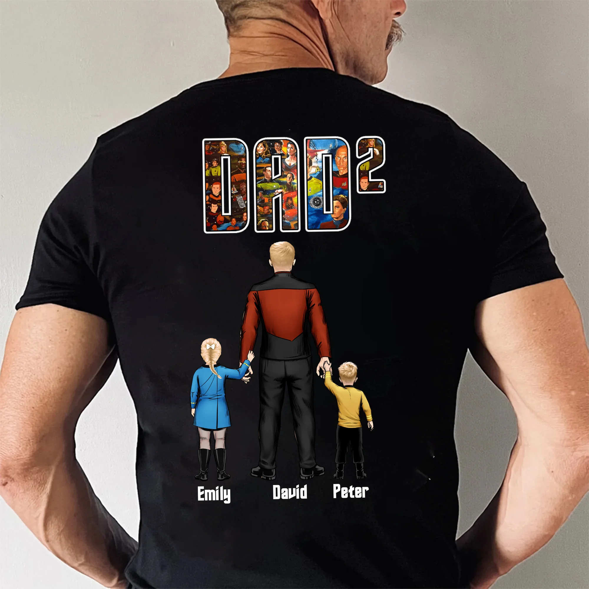 Captain Dad Live Long And Prosper - Gift For Dad - Personalized Shirt 2 Side - cl22 NA94 - Image 4