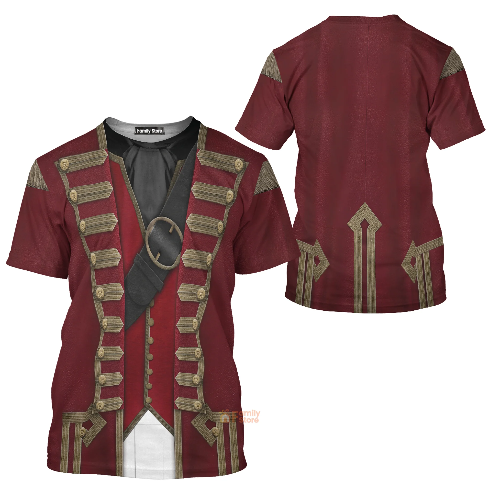 Captain Hook Peter Pan & Wendy Costume T-Shirt - Image 3