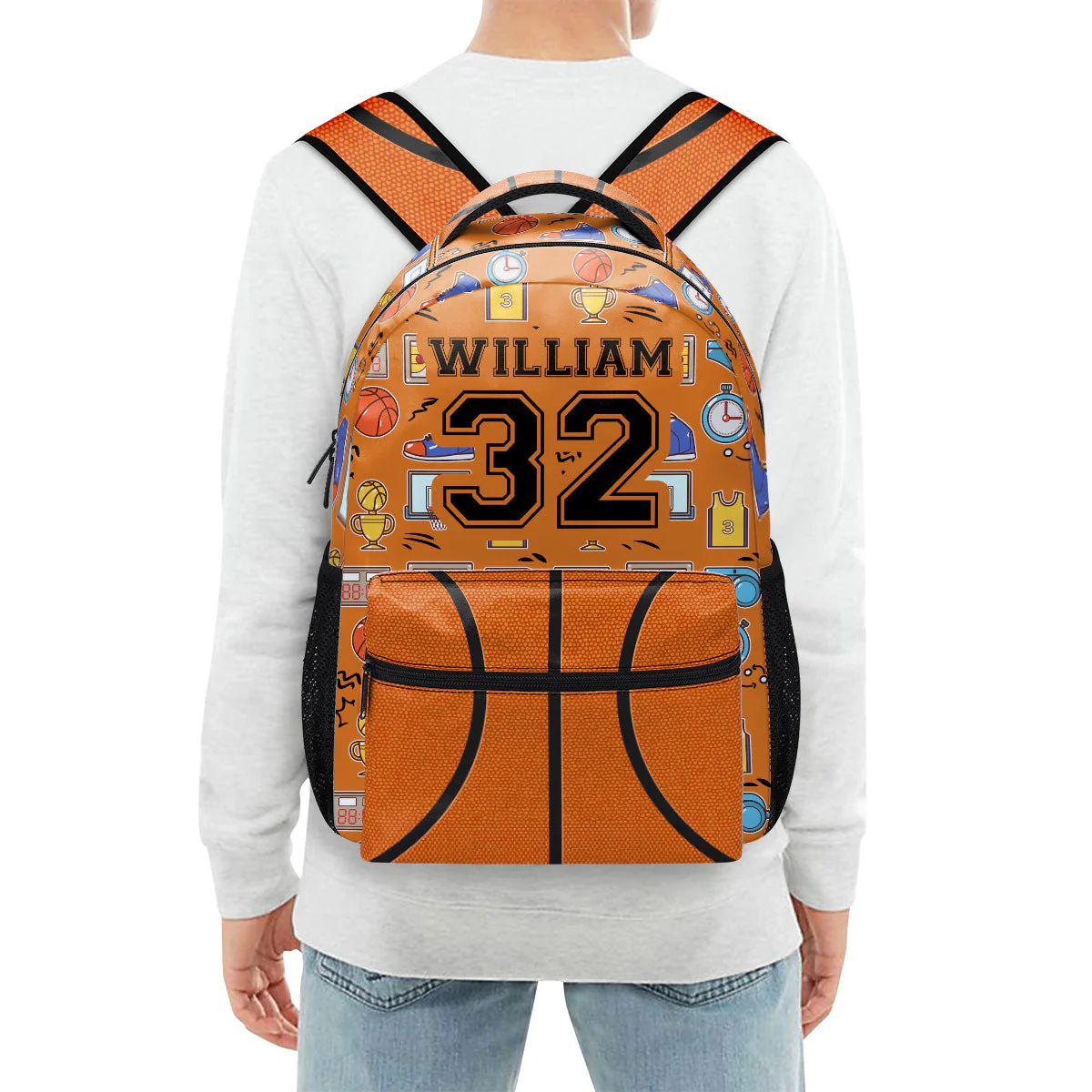 Cartoon Sport - Personalized School Backpack - Gift For Kids |HD95 - Image 4