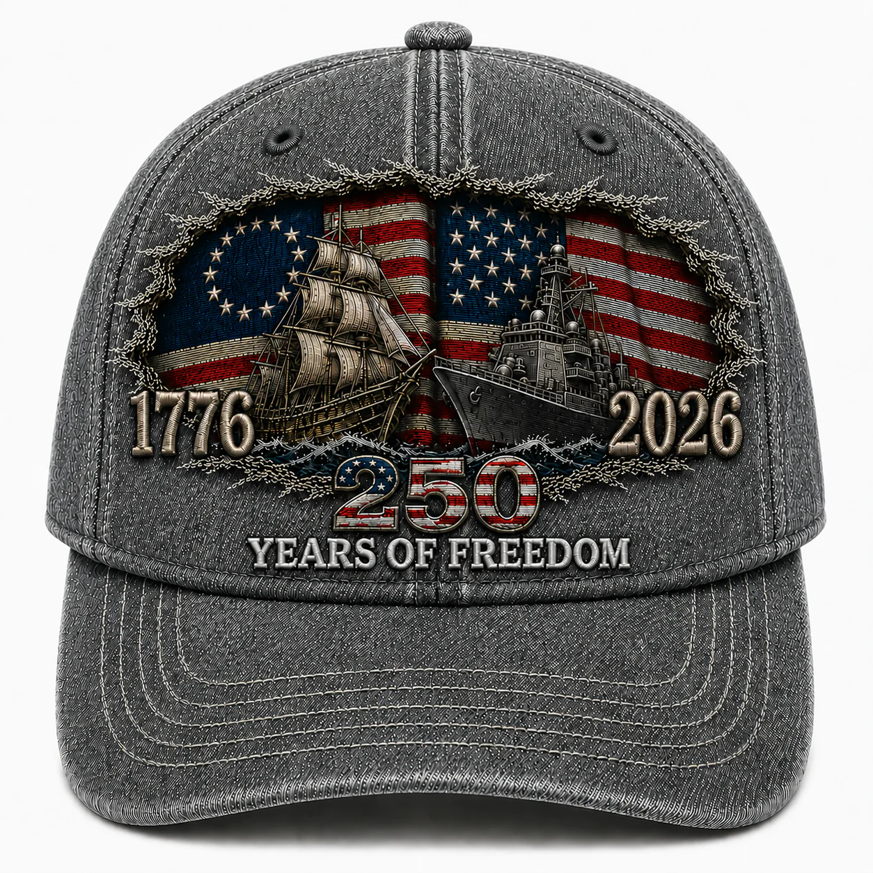 Celebrate 250 Years Of America Freedom - Personalized Classic Cap - Gift For Patriots - Image 5
