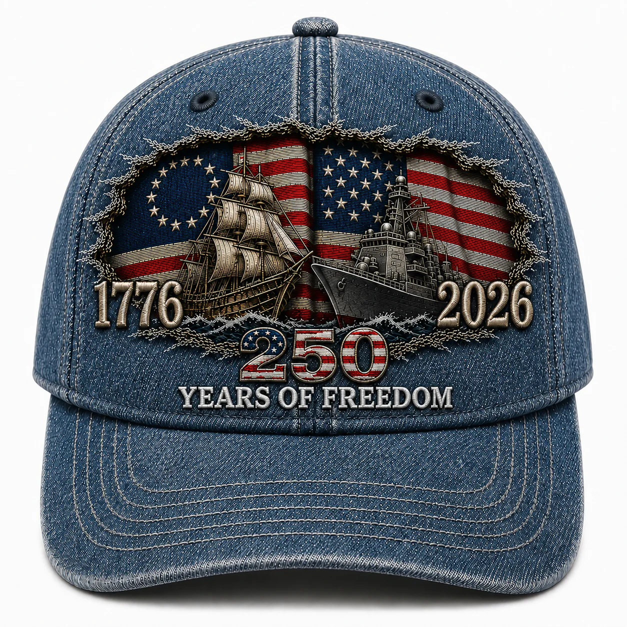Celebrate 250 Years Of America Freedom - Personalized Classic Cap - Gift For Patriots - Image 6