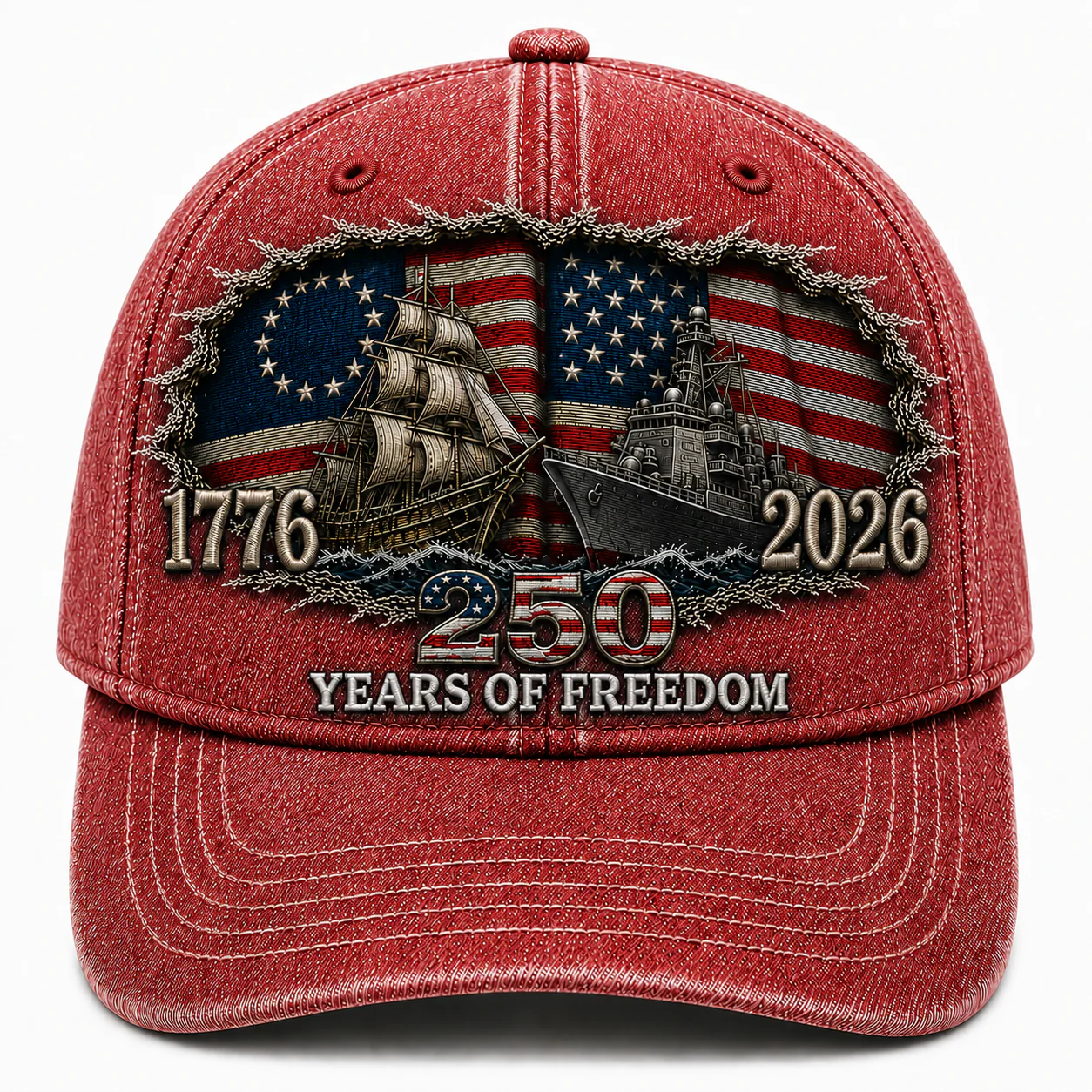 Celebrate 250 Years Of America Freedom - Personalized Classic Cap - Gift For Patriots - Image 8