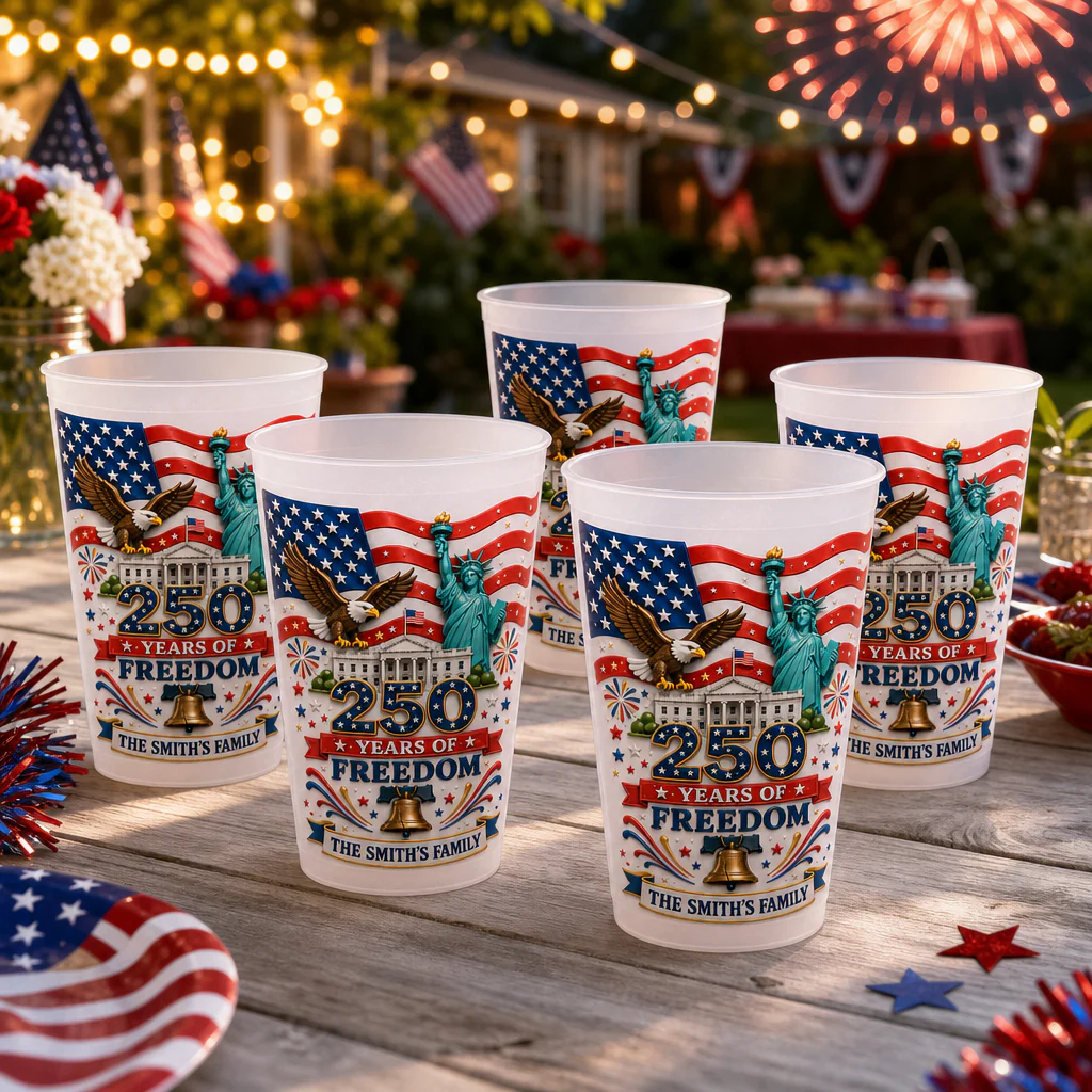 Celebrate 250 Years Of America Freedom - Personalized Cups - Gift For Patriots - Image 2