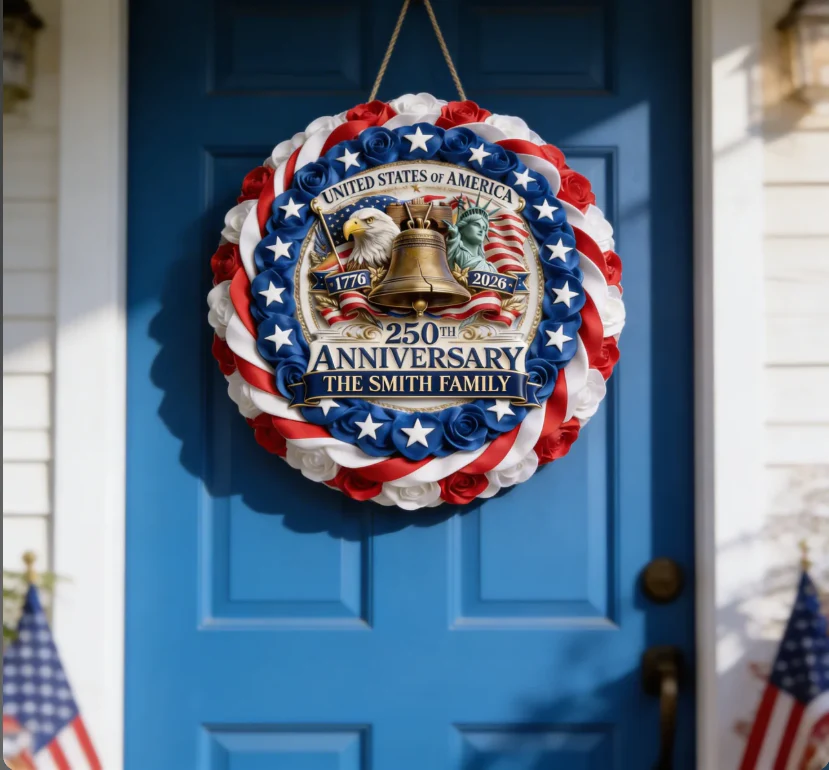 Celebrate 250 Years Of America Freedom - Personalized Custom Shaped Wood Sign - Gift For Patriots - Image 2
