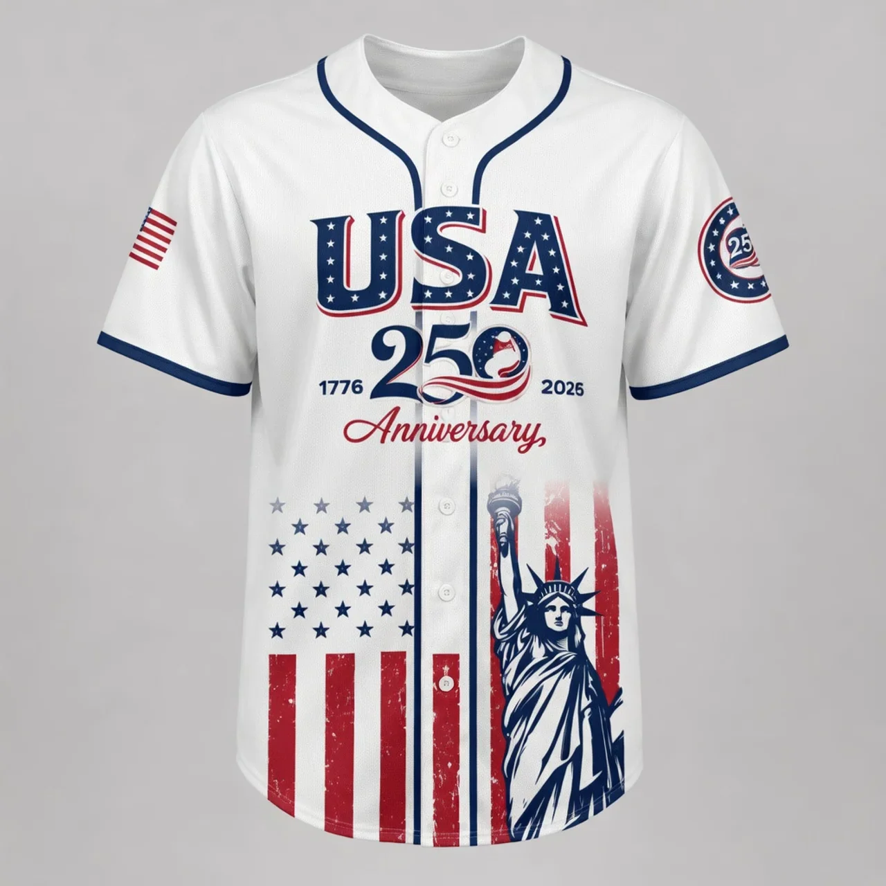 Celebrate USA 250th Anniversary - Personalized Baseball Jersey For Adult, Kid - Gift For Patriots - Image 2