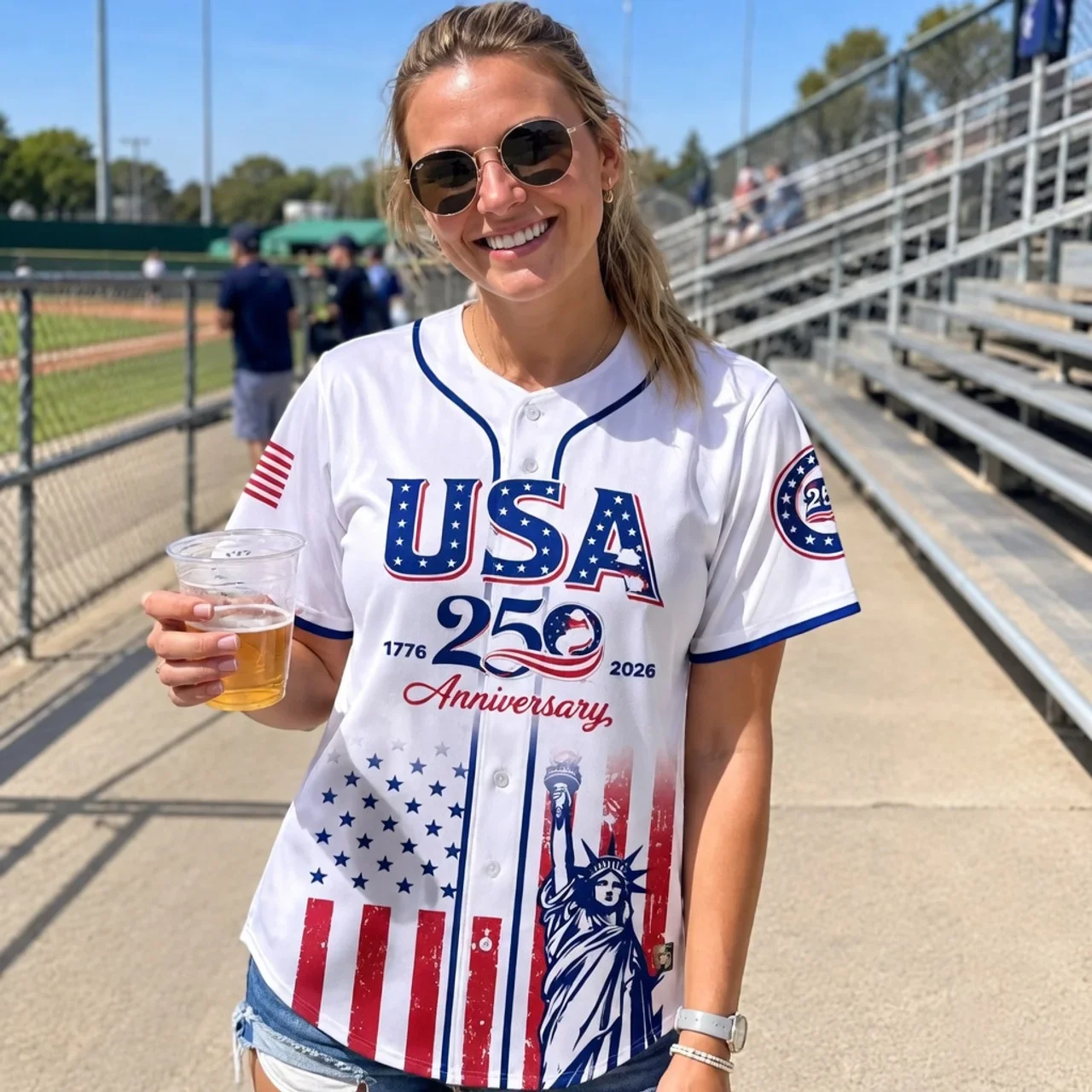 Celebrate USA 250th Anniversary - Personalized Baseball Jersey For Adult, Kid - Gift For Patriots - Image 4
