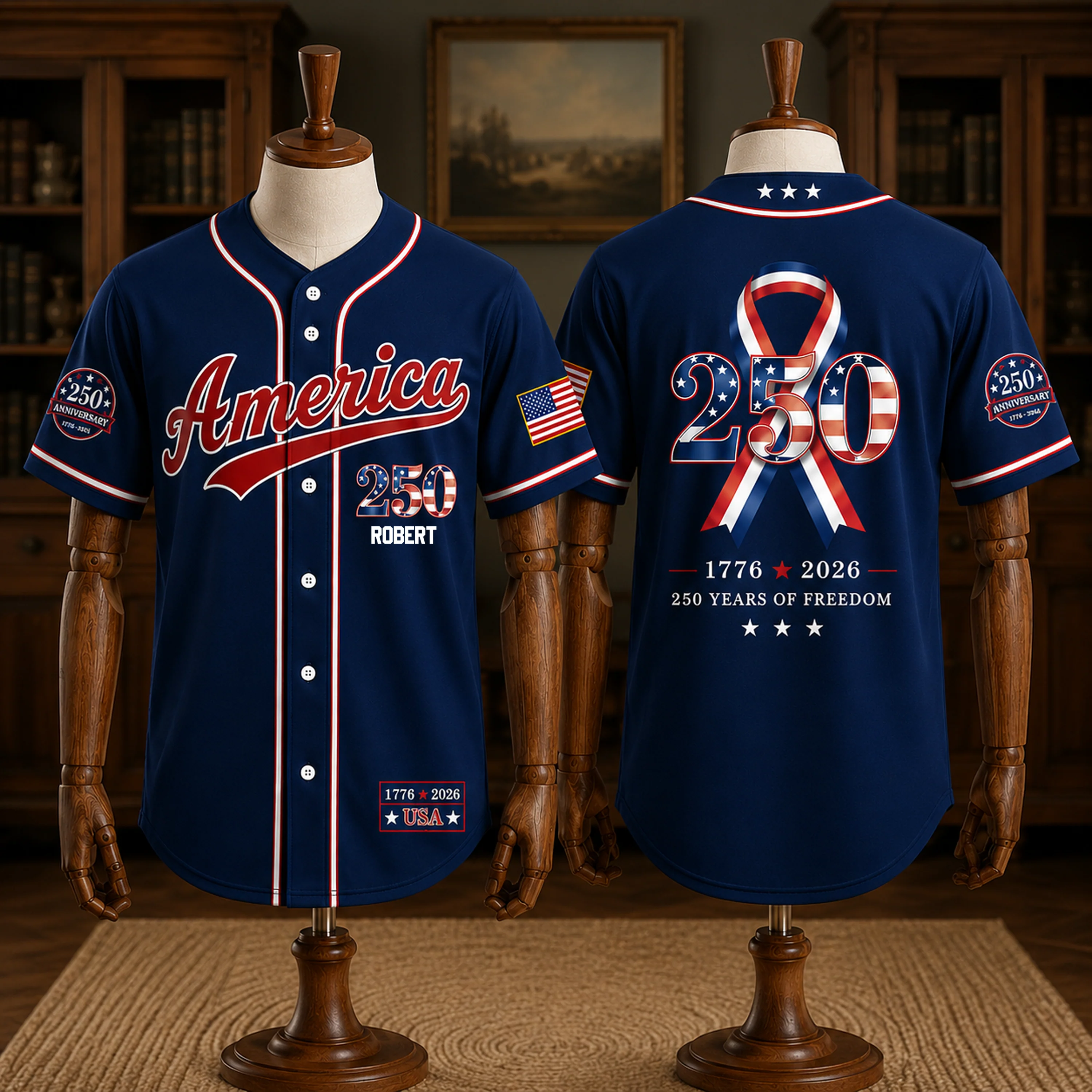 Celebrate USA 250th Anniversary - Personalized Baseball Jersey For Adult, Kid - Gift For Patriots - Image 6